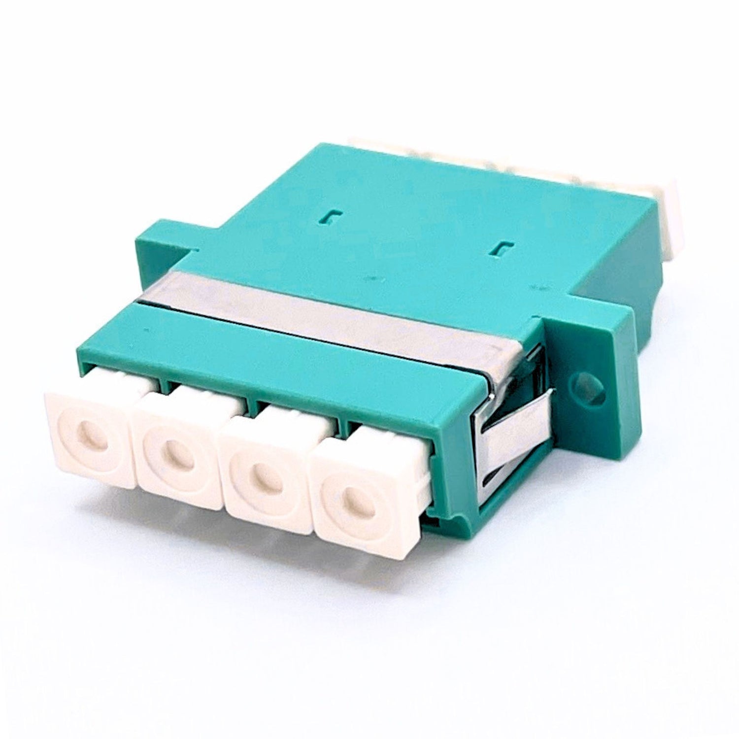 LC/UPC to LC/UPC Quad Multimode Fiber Optic Coupler with Flange