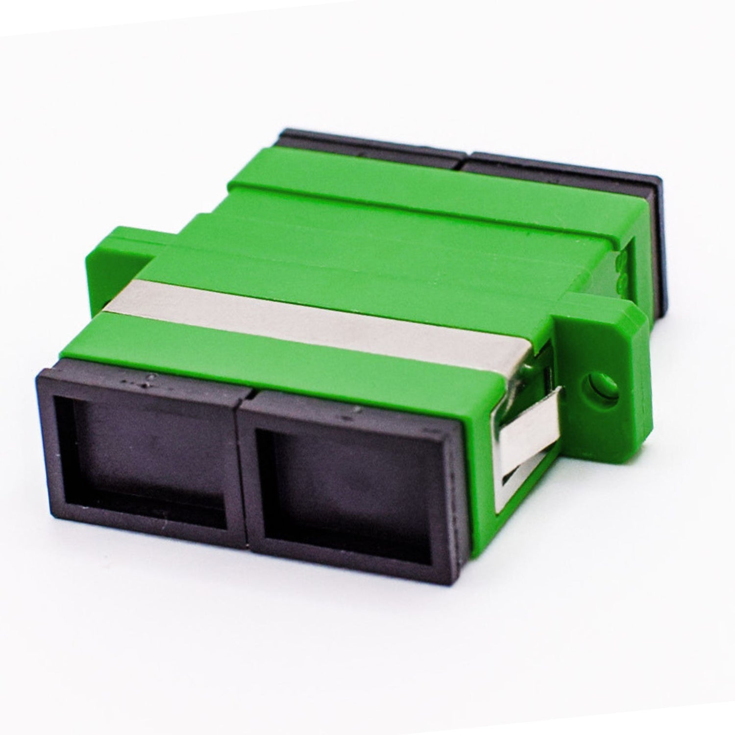 SC/APC to SC/APC Duplex OS2 Single Mode Fiber Optic Coupler with Flange