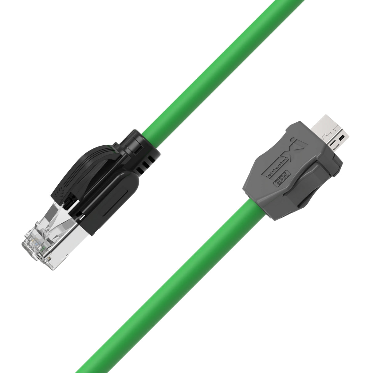 IX A-Key to RJ45 Male Cat 6A Industrial Ethernet Cable | PUR Jacket