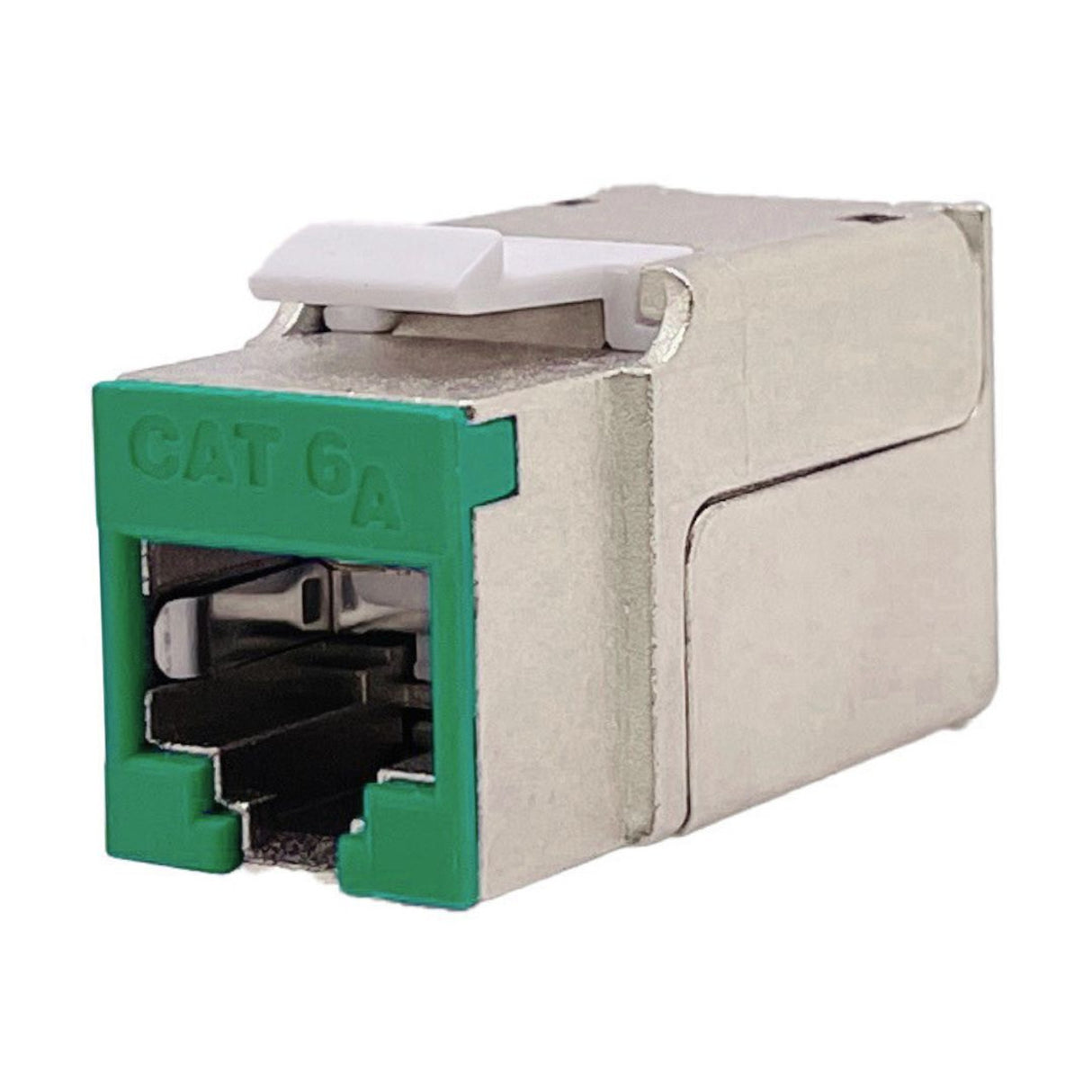 Category 6A Shielded Keystone Punch Down Jack with Colored Bezel