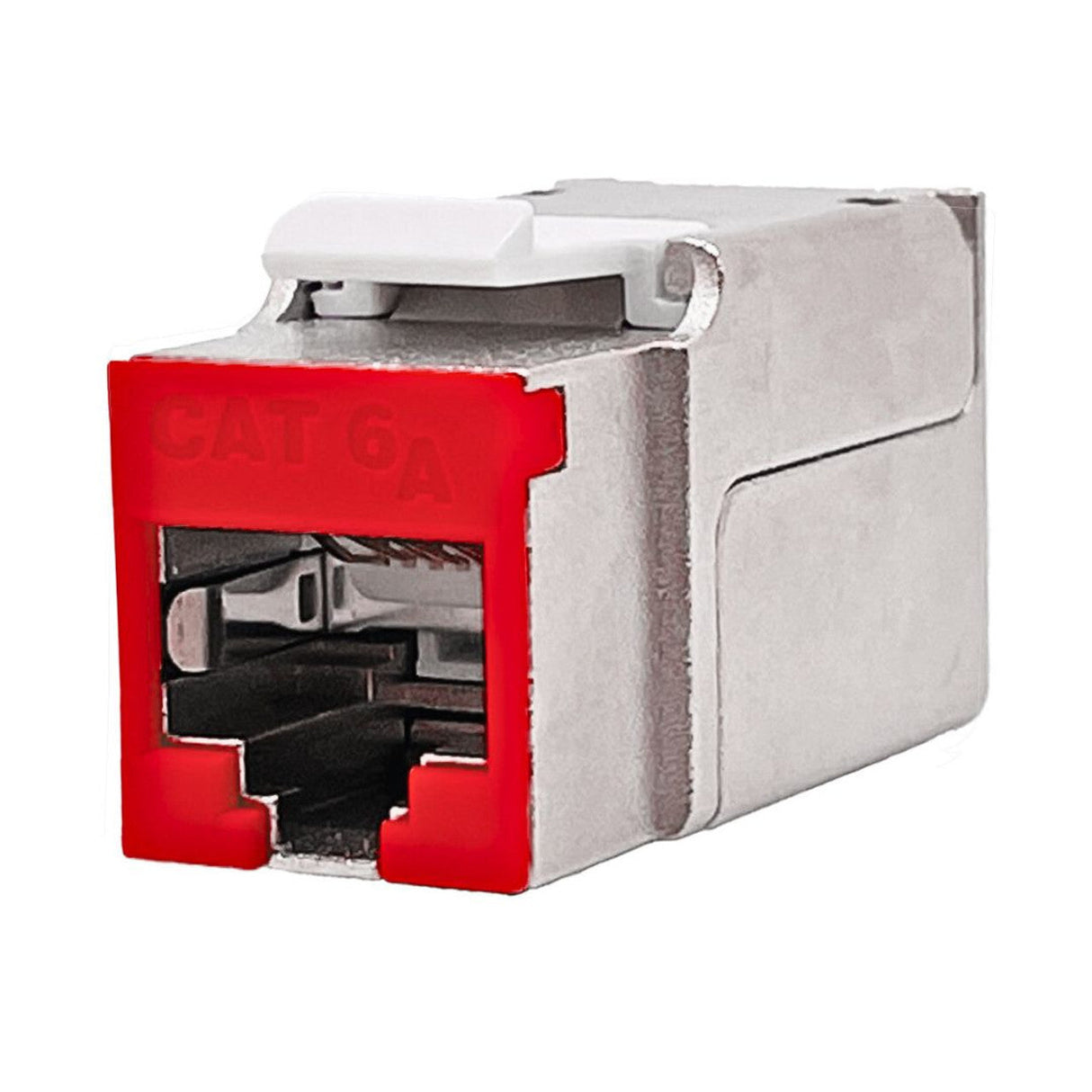 Category 6A Shielded Keystone Punch Down Jack with Colored Bezel