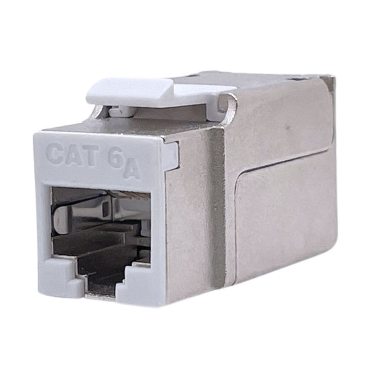 Category 6A Shielded Keystone Punch Down Jack with Colored Bezel