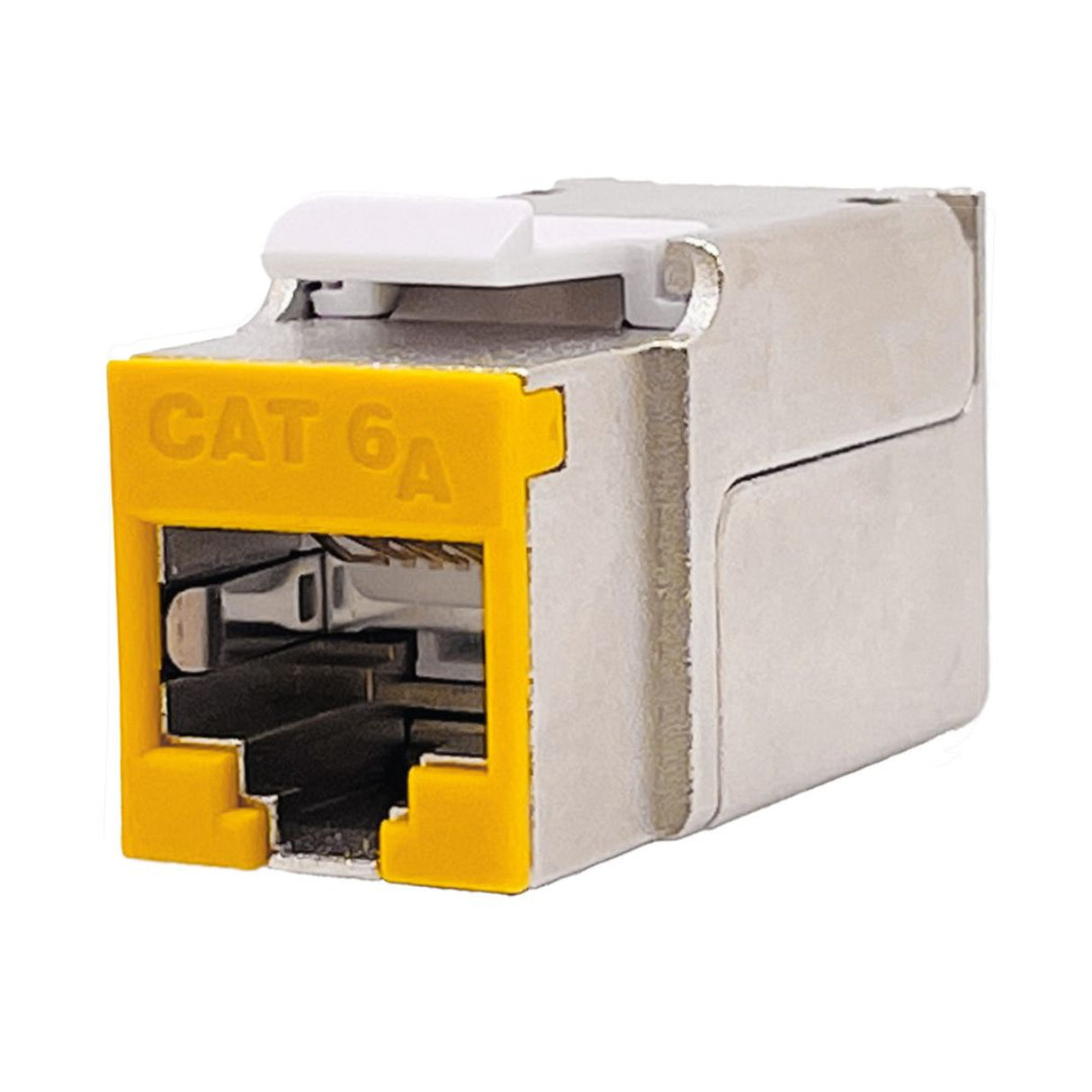 Category 6A Shielded Keystone Punch Down Jack with Colored Bezel