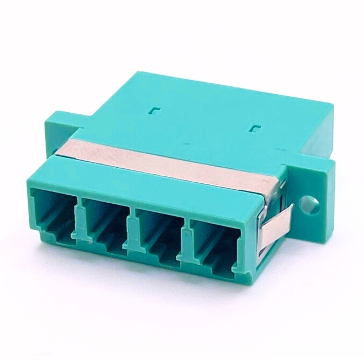 LC/UPC to LC/UPC Quad Multimode Fiber Optic Coupler with Flange