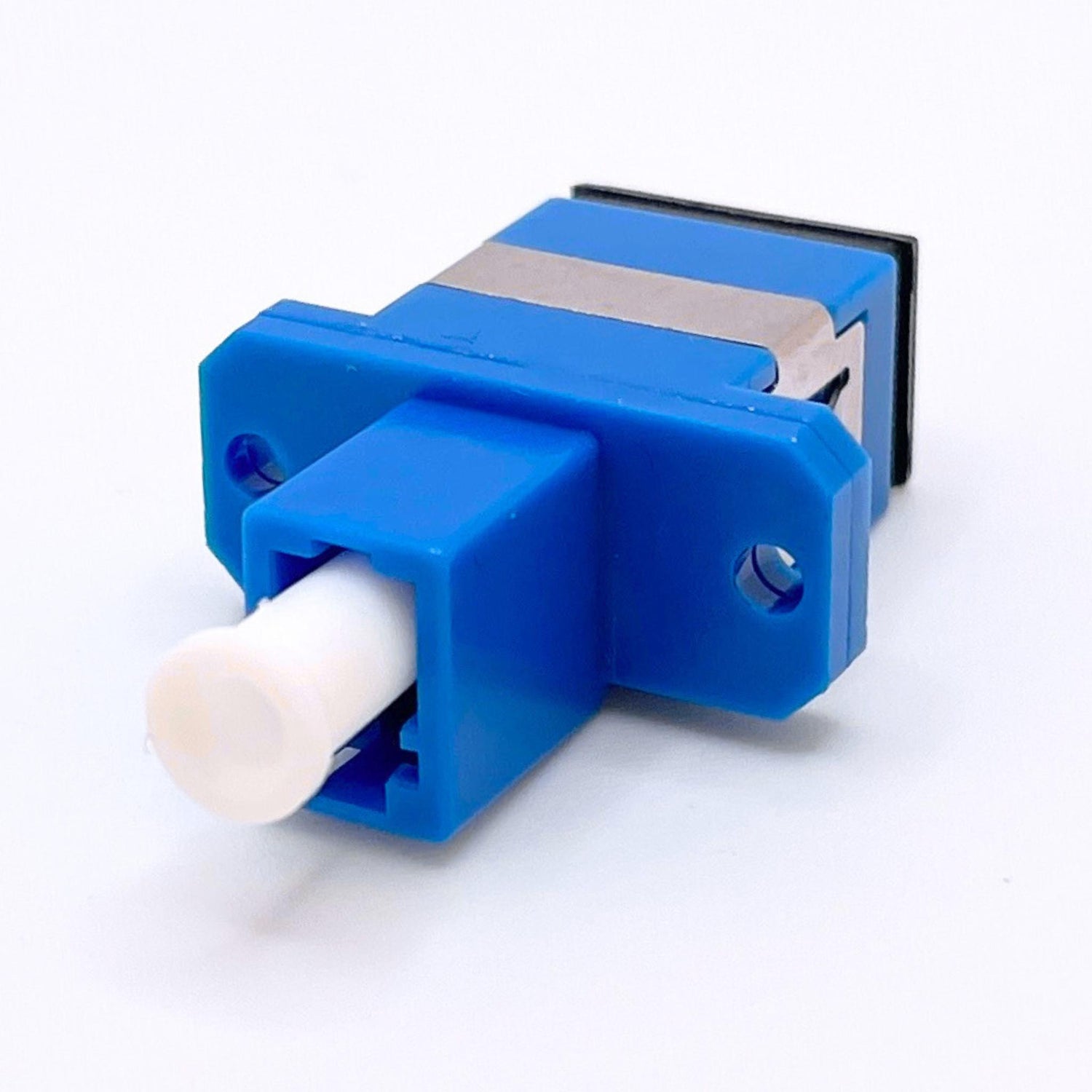 LC/UPC Female to SC/UPC Female Hybrid Simplex OS2 Single Mode Plastic Fiber Optic Adapter with Flange