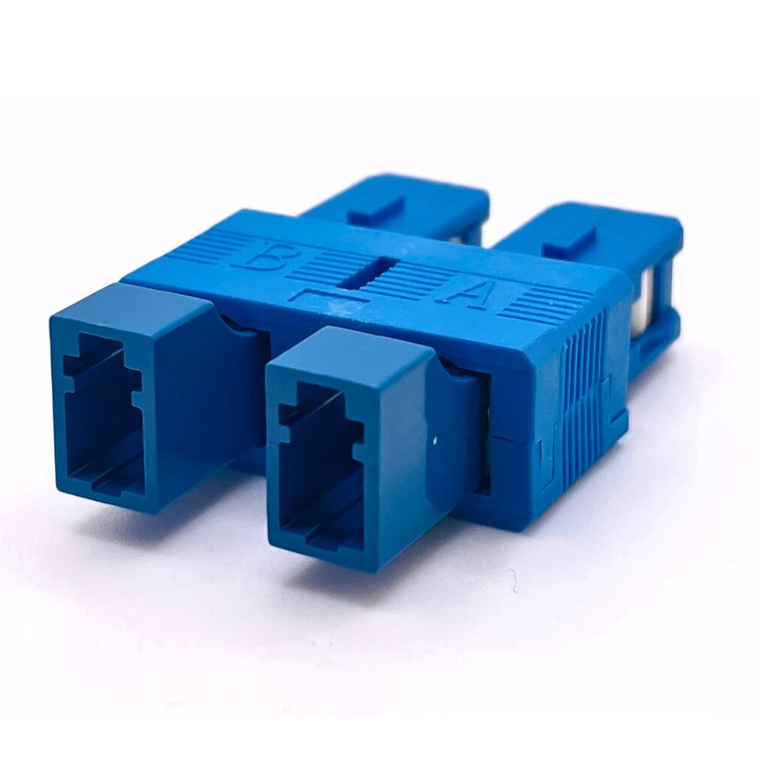 LC/UPC Female to SC/UPC Male Hybrid Duplex Single Mode Fiber Optic Adapter without Flange