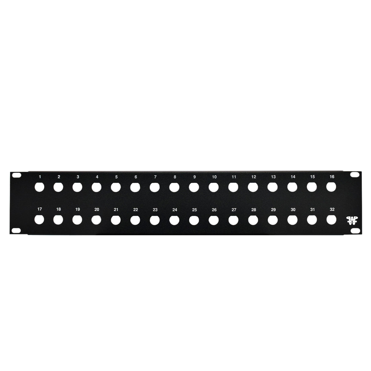 32 Port 1/2" Blank Feedthru Panel