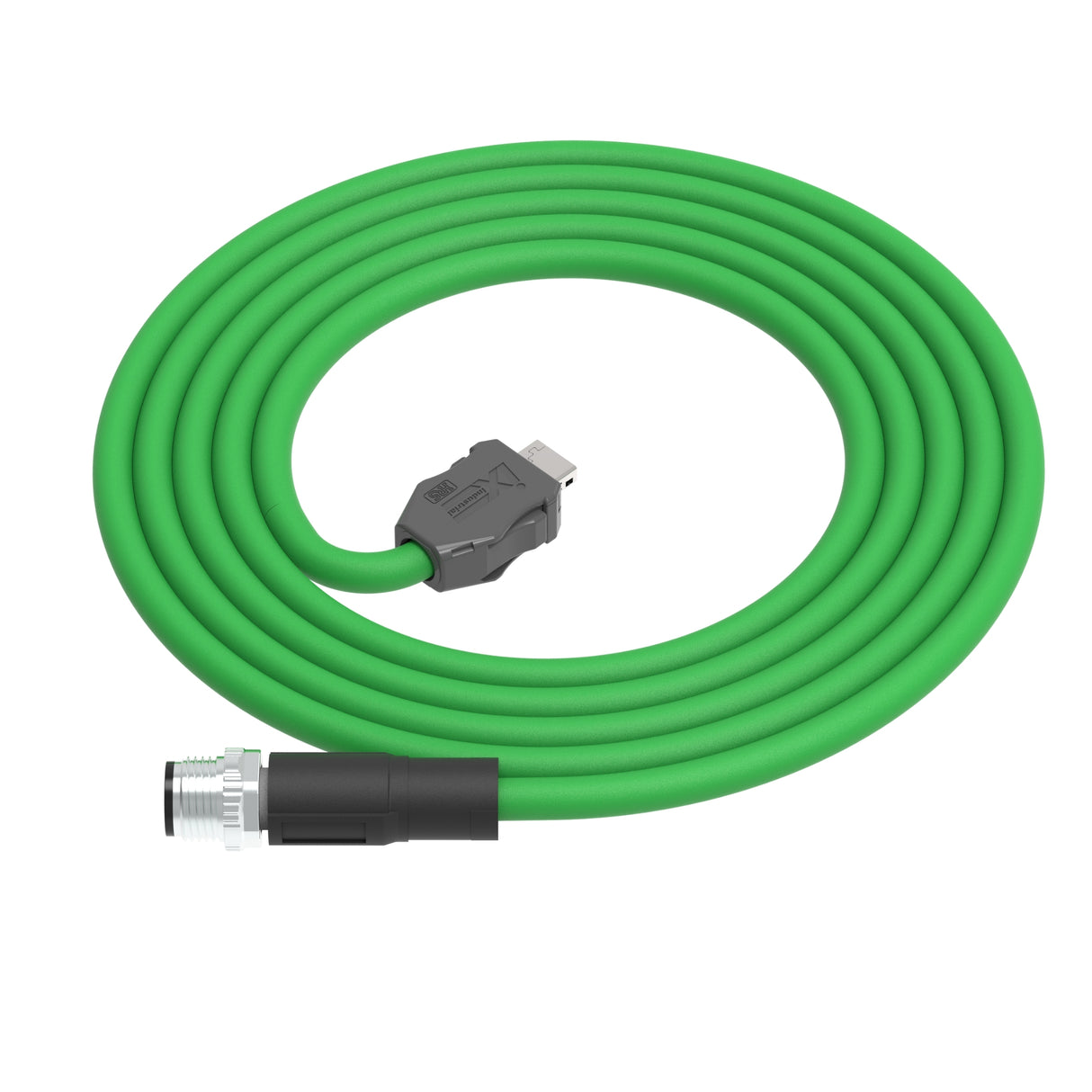 IX A-Key to M12 D-Code Male Straight | PUR Jacket