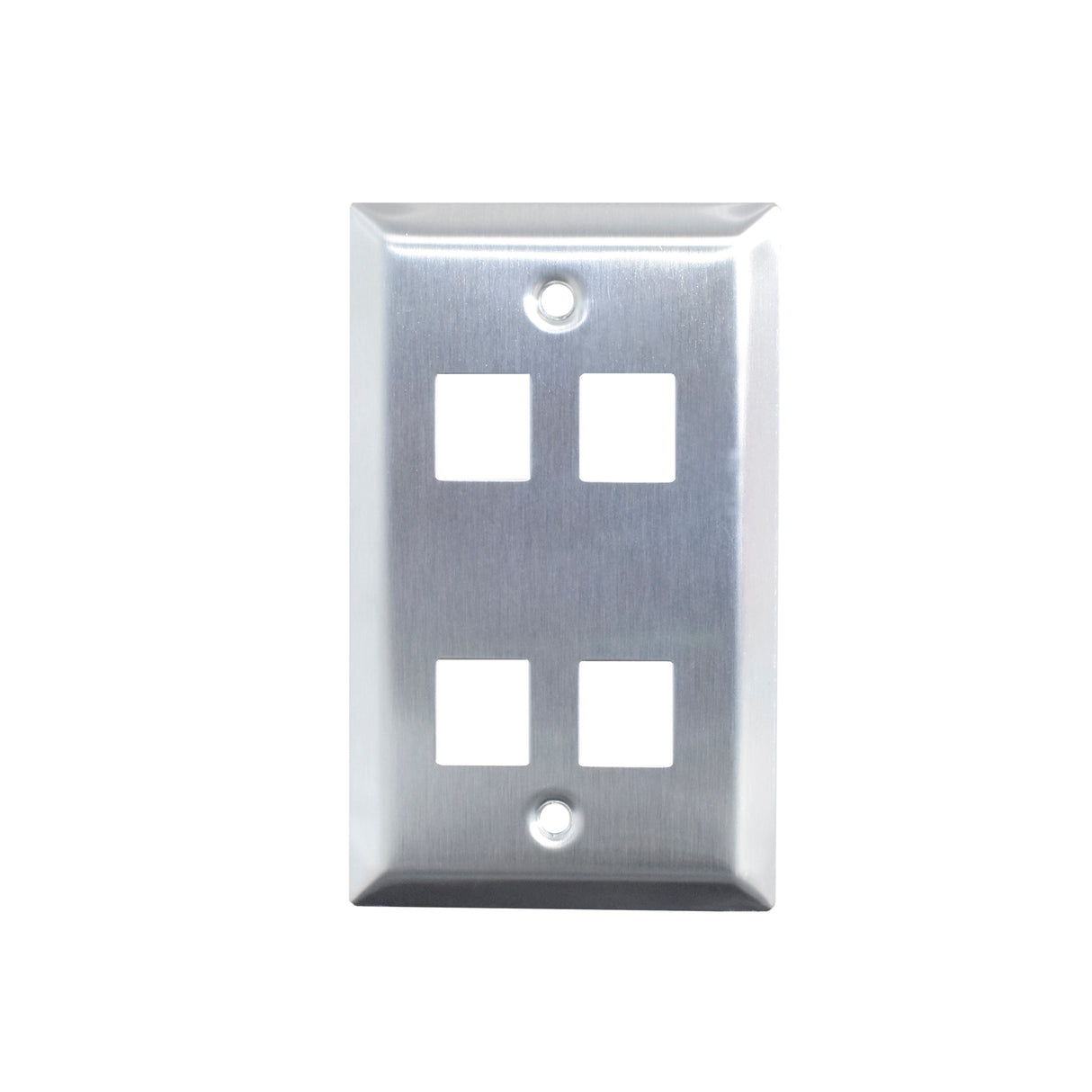 Stainless Steel Keystone Faceplates Single Gang