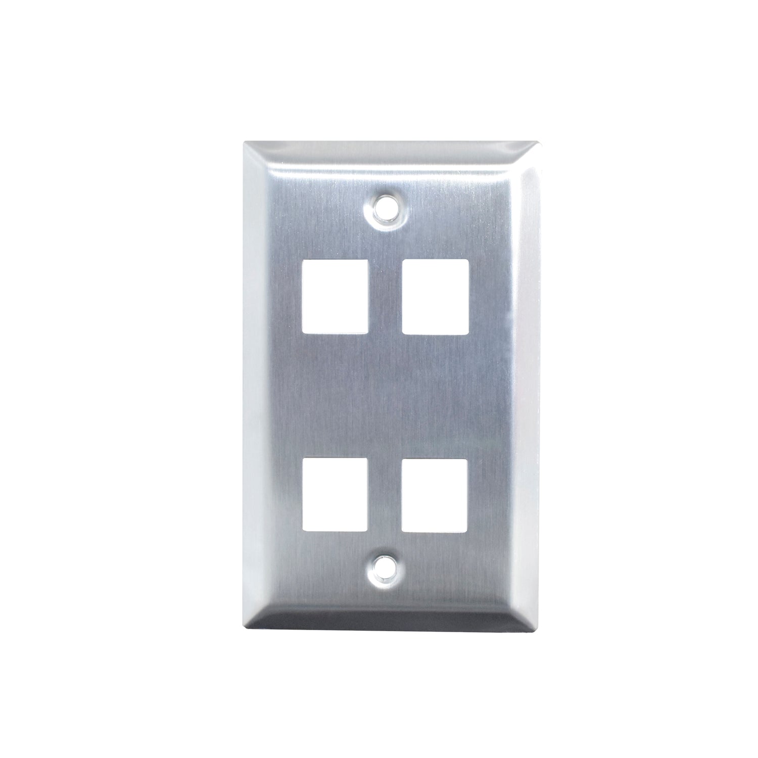 Stainless Steel Keystone Faceplates Single Gang