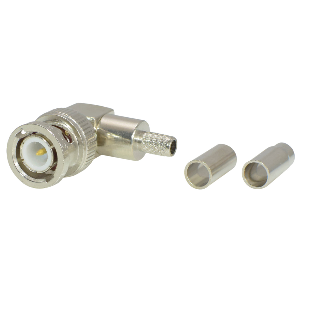 BNC Right Angle Male Plug Crimp Connector for RG-58