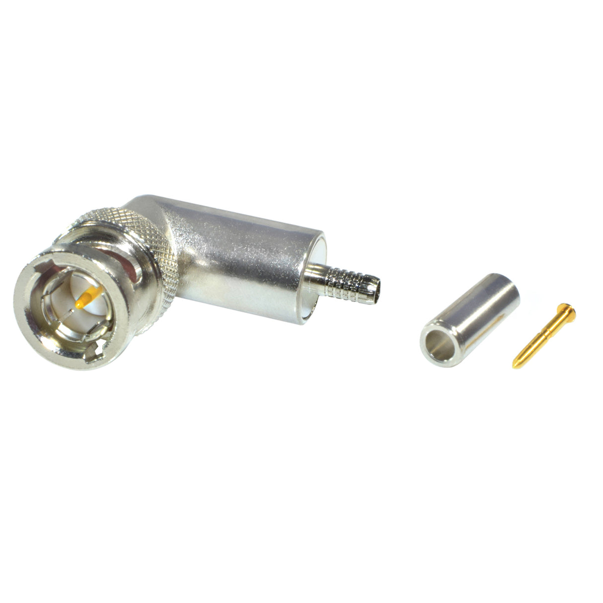 BNC Right Angle Male Plug Crimp Connector