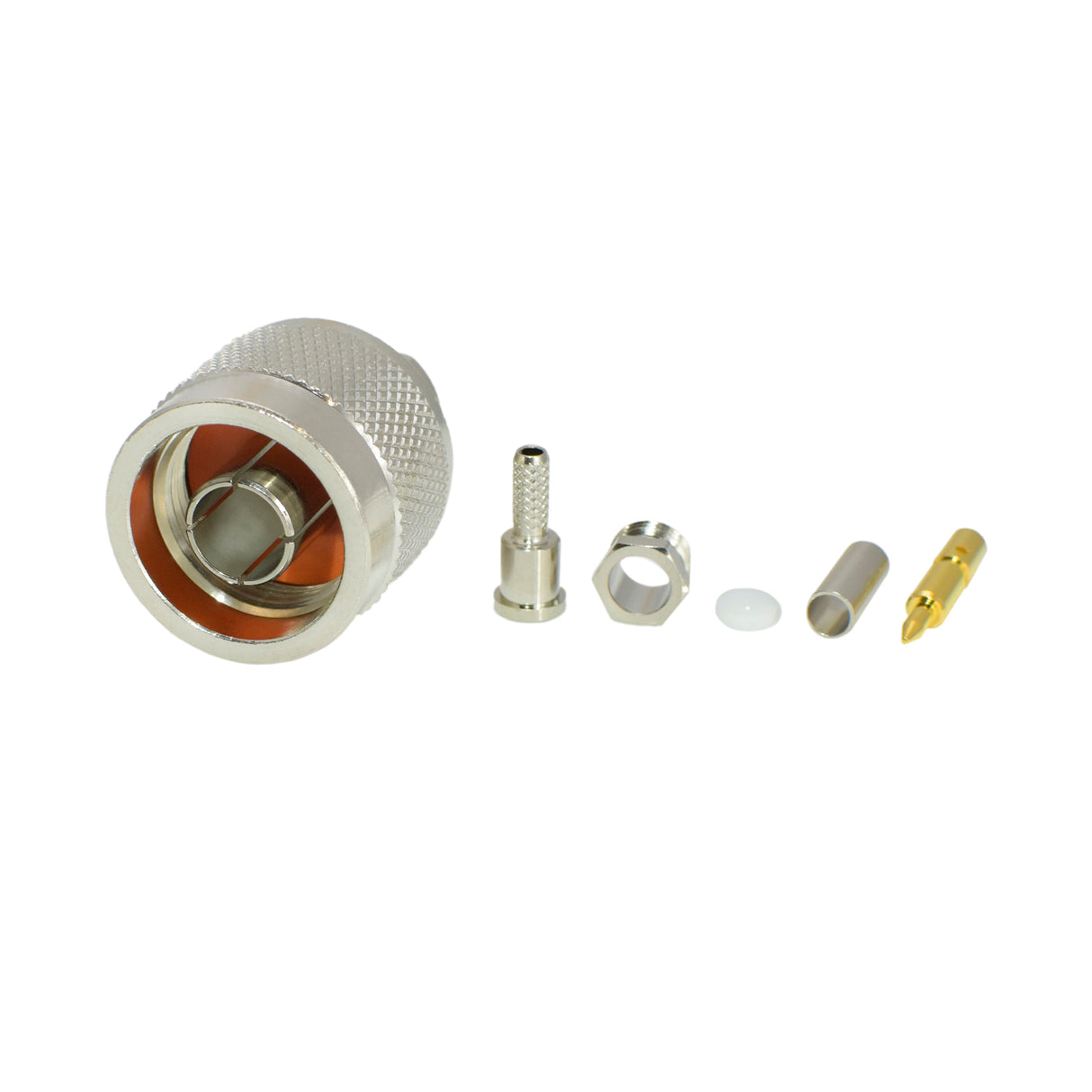 N-Type Male Plug Clamp Connector for RG-174