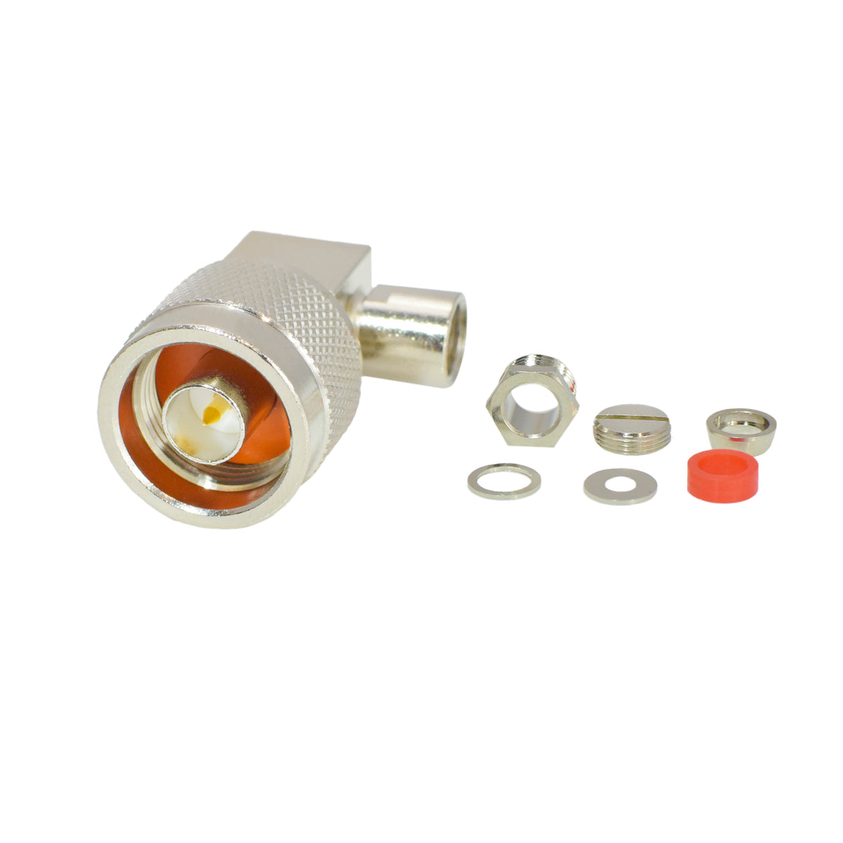 90° N-Type Male Plug Clamp Connector for RG-223