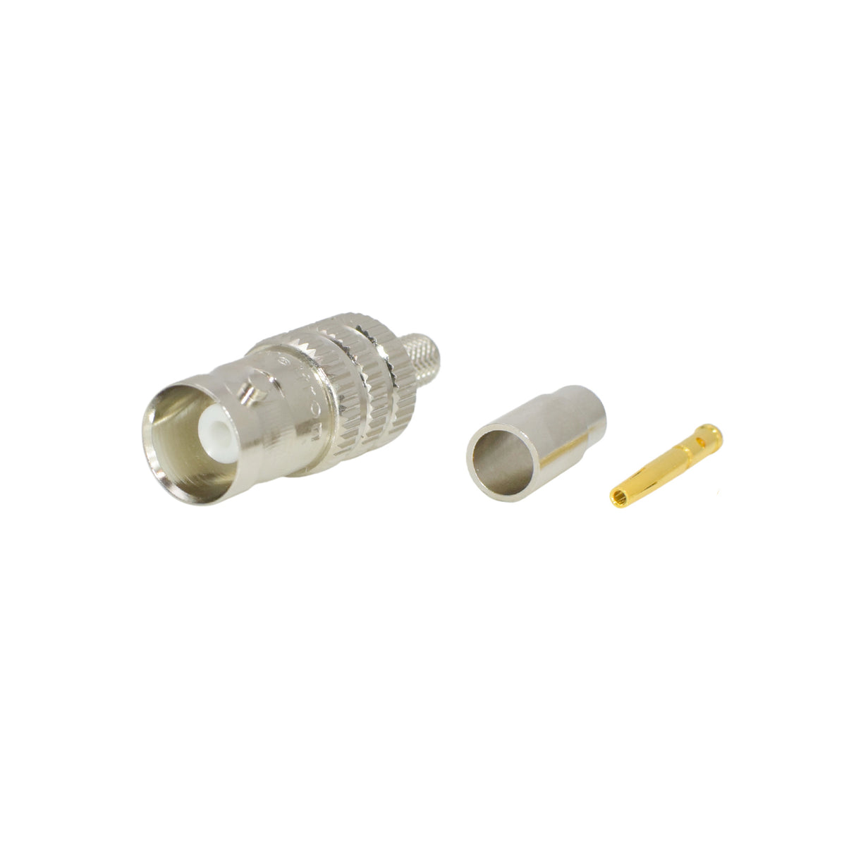 BNC Female Jack 3-Piece Crimp Connector for RG-174
