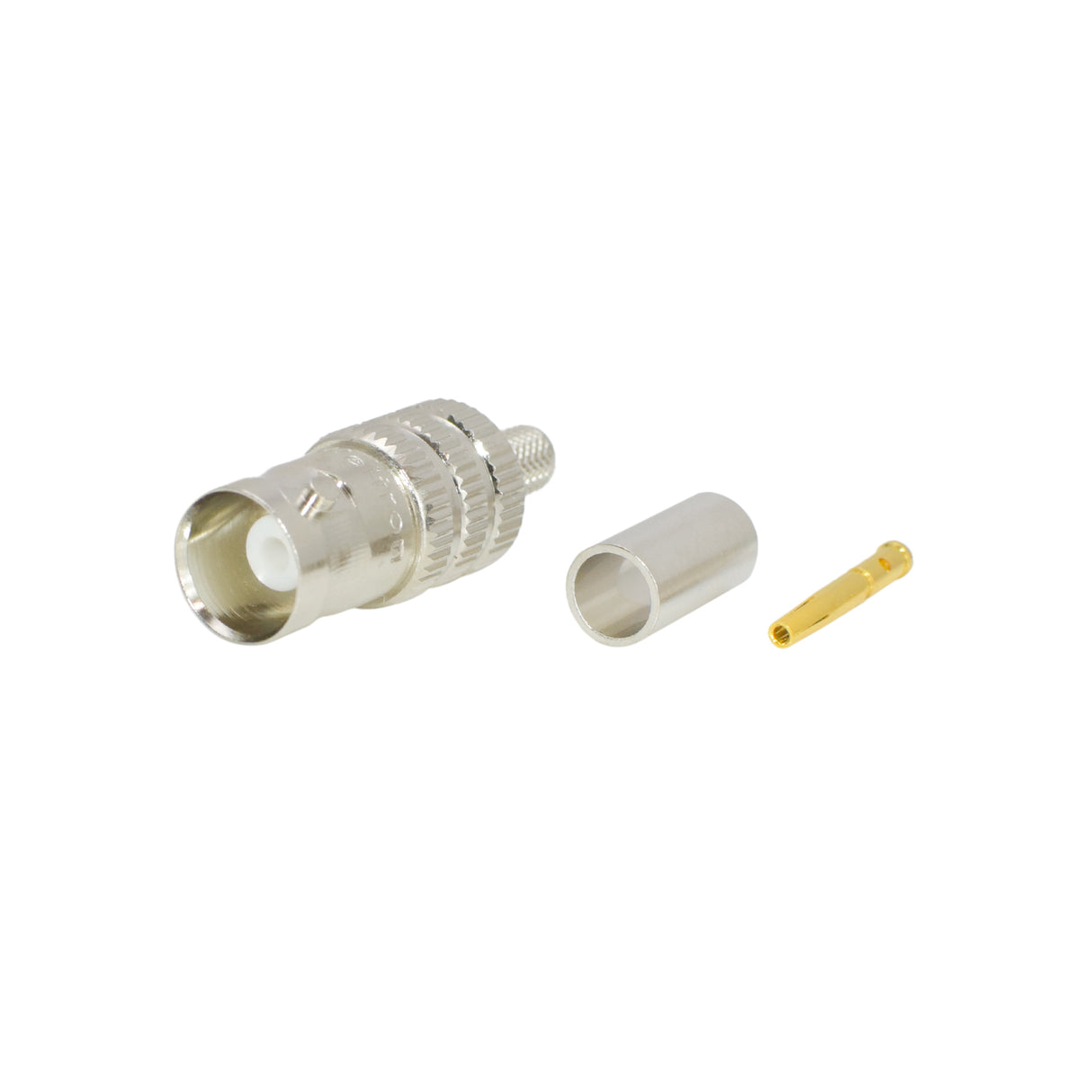 BNC 3-Piece Female Jack Crimp Connector for RG-223