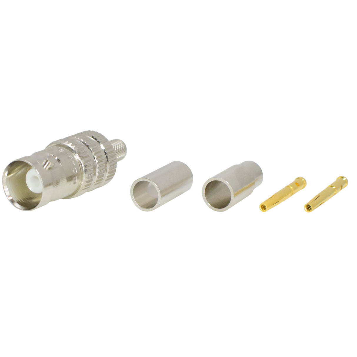 BNC 3-Piece Female Jack Crimp Connector for RG-58