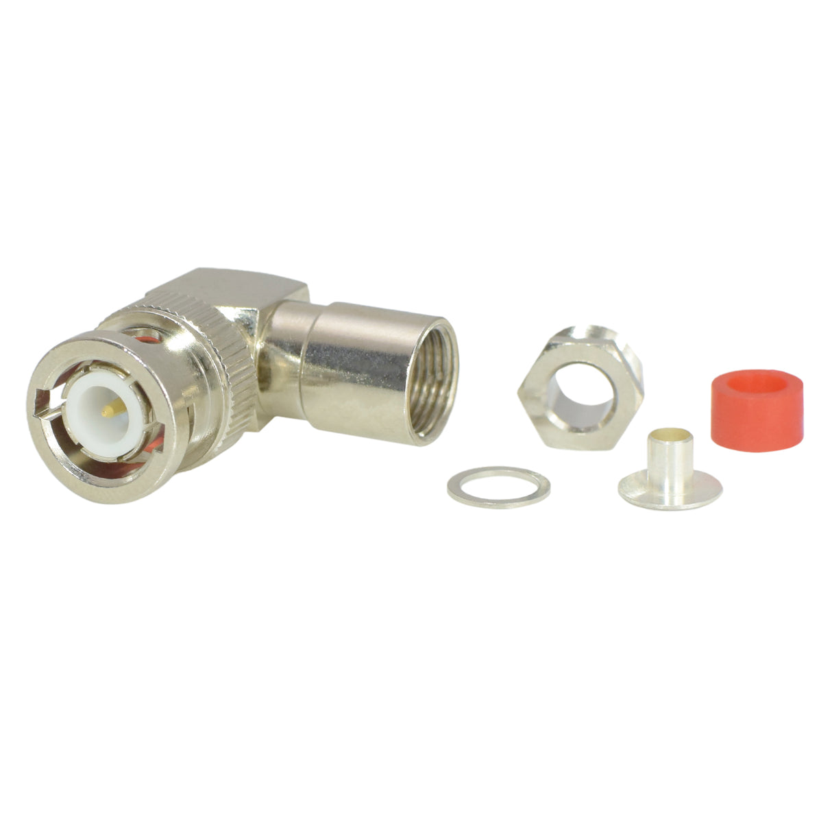 BNC Male Plug Right Angle Solder Connector for RG-223