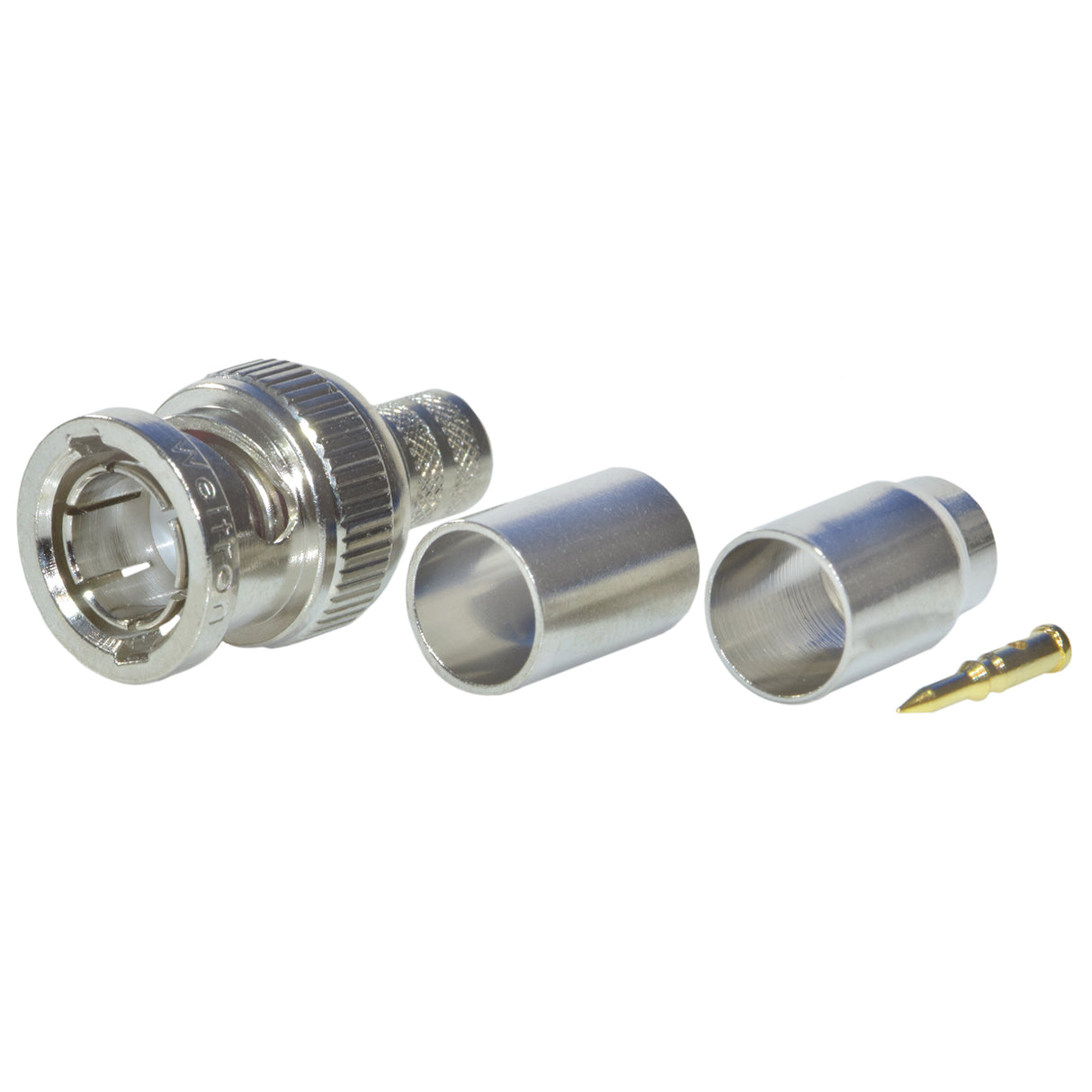 BNC Male Plug Crimp Connector for RG-6/U 75Ω Impedance