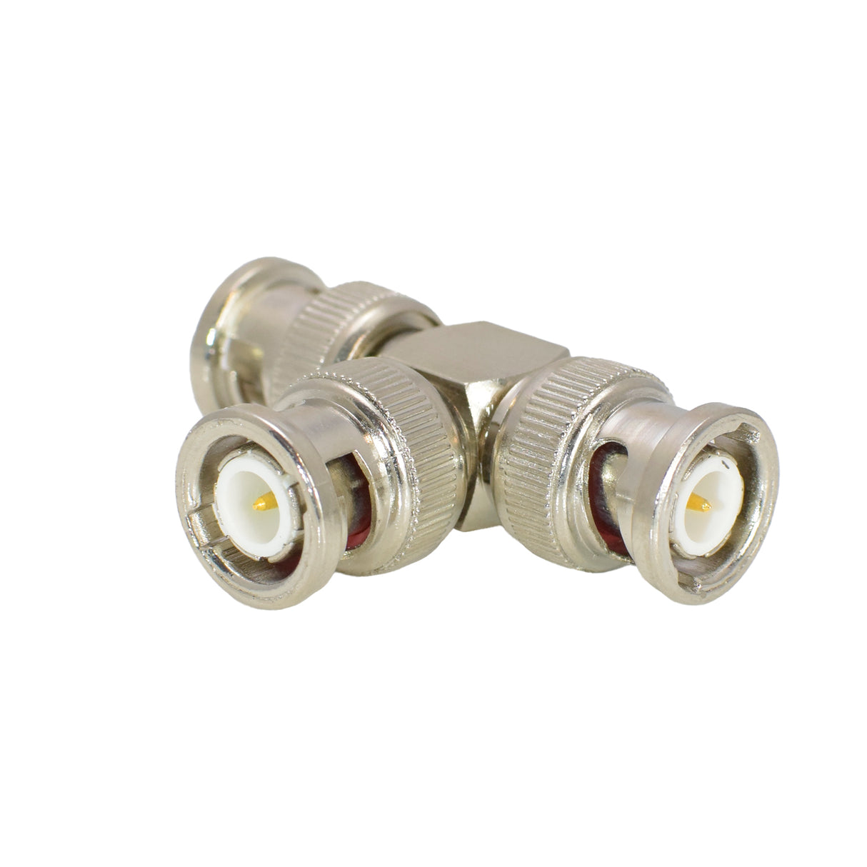 BNC Male Plug to (2) BNC Male Plugs T Type