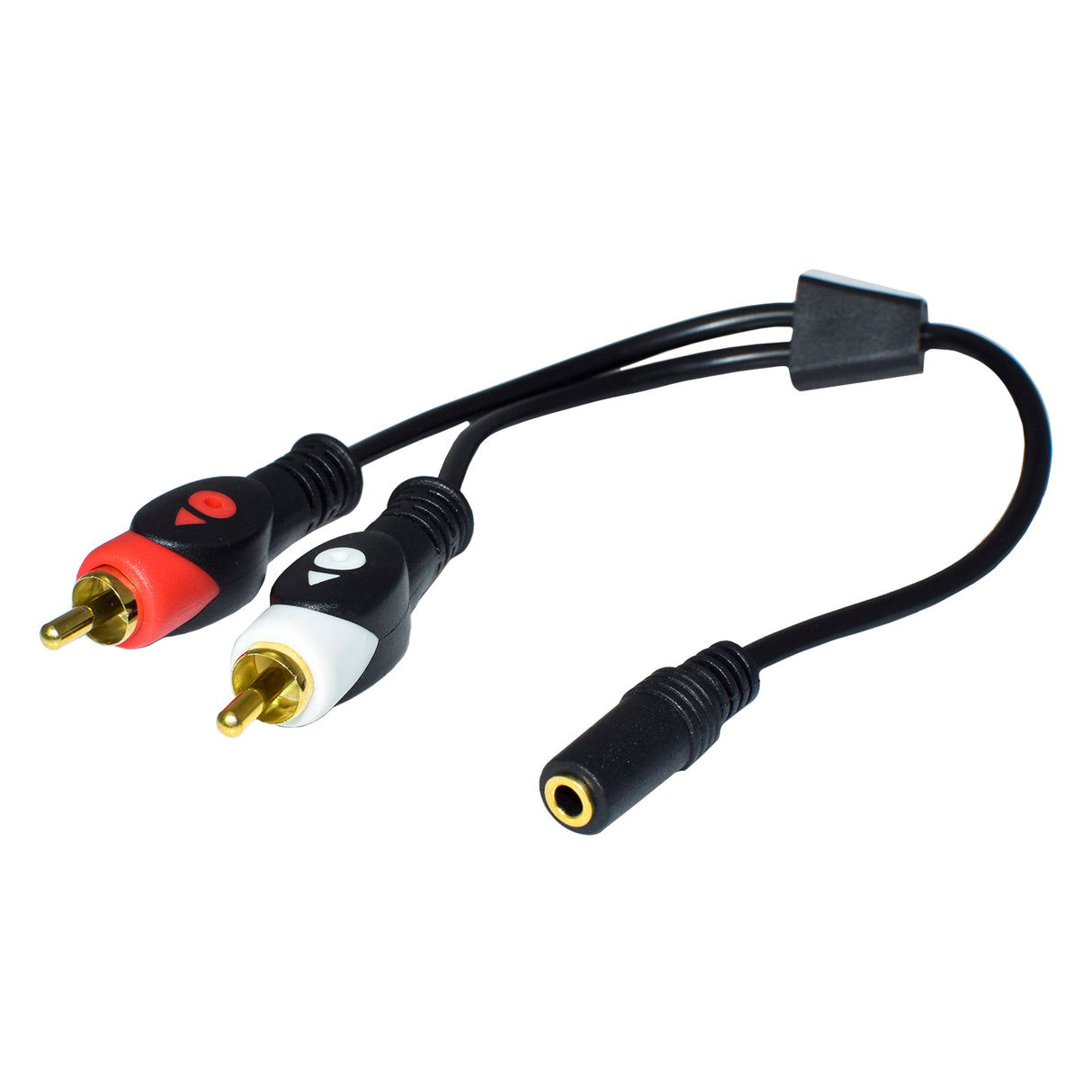 3.5mm Female to (2) RCA Male