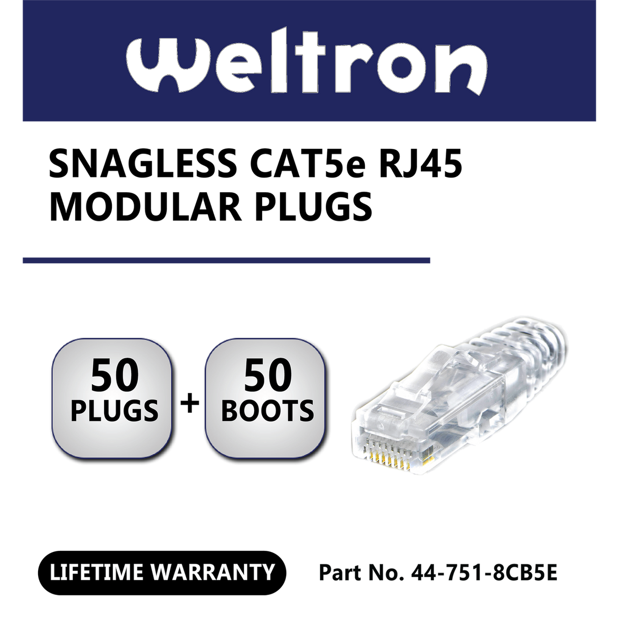 Category 5e Snagless RJ-45 Modular Plug and Boot