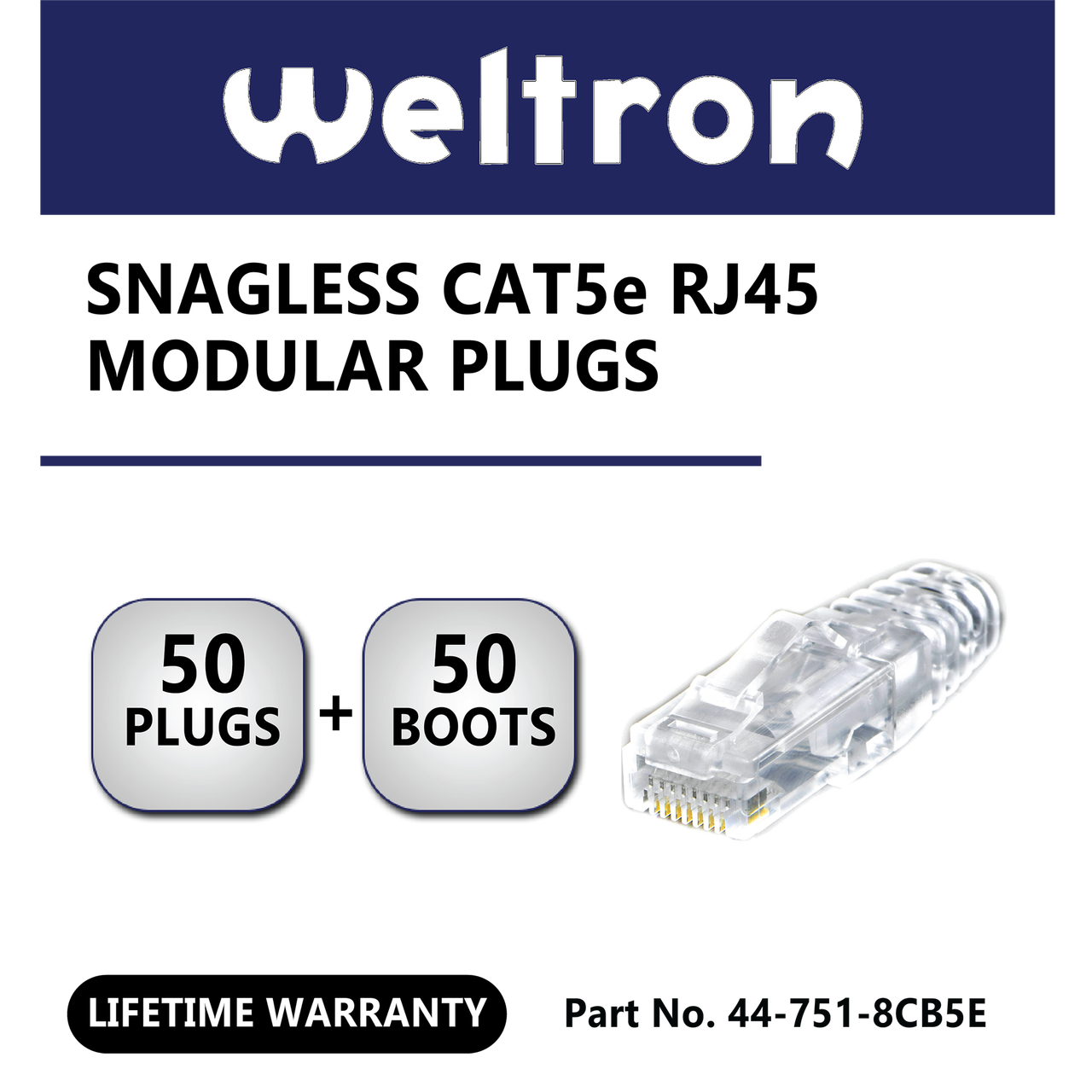 Category 5e Snagless RJ-45 Modular Plug and Boot