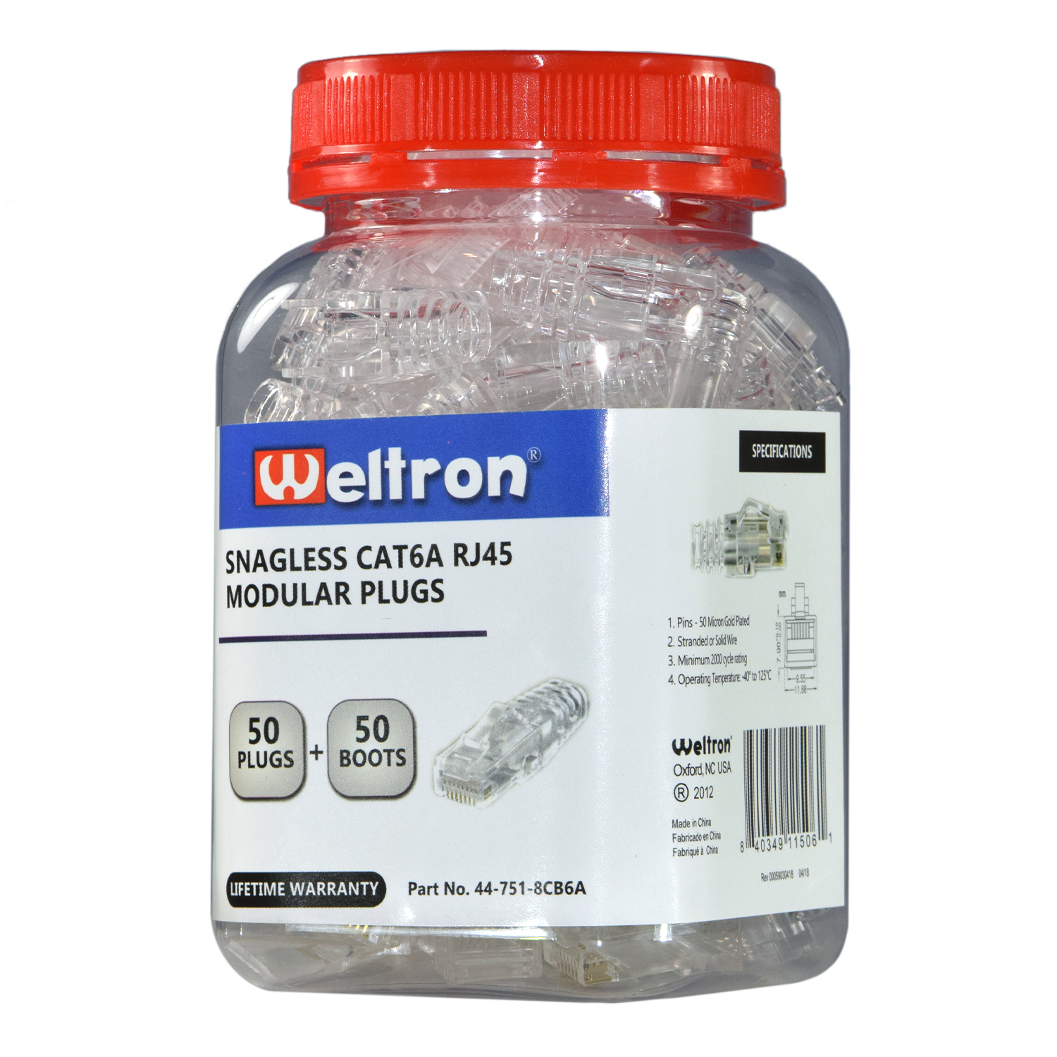 Category 6A Snagless RJ-45 Modular Plug and Boot