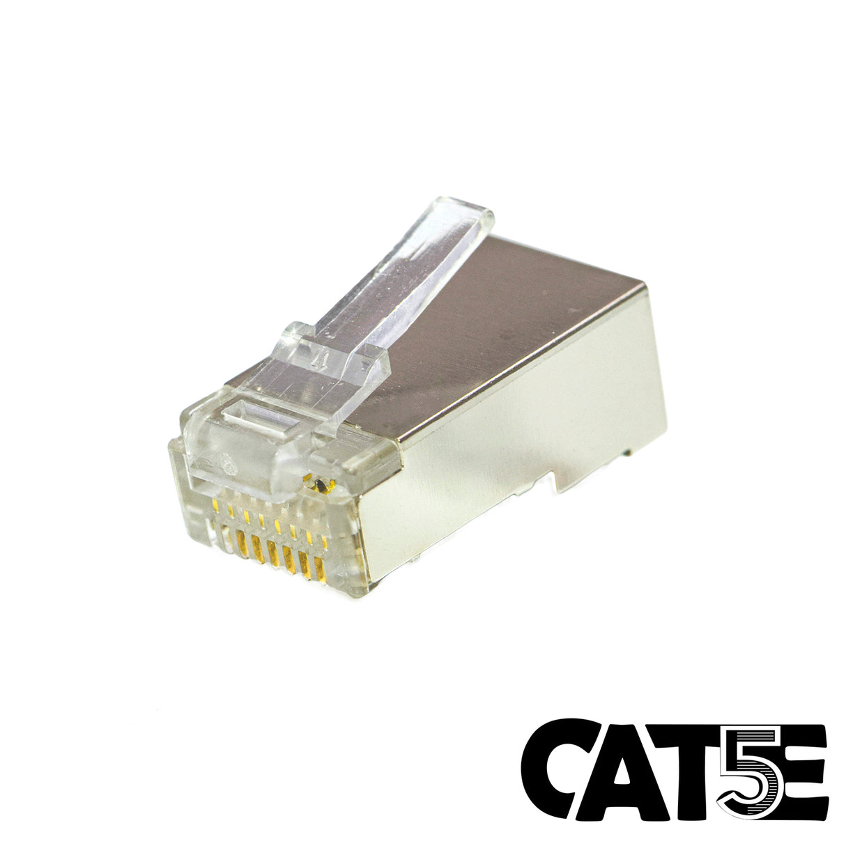 RJ-45, 8P8C Modular Plug for Cat5e Shielded Round Cable