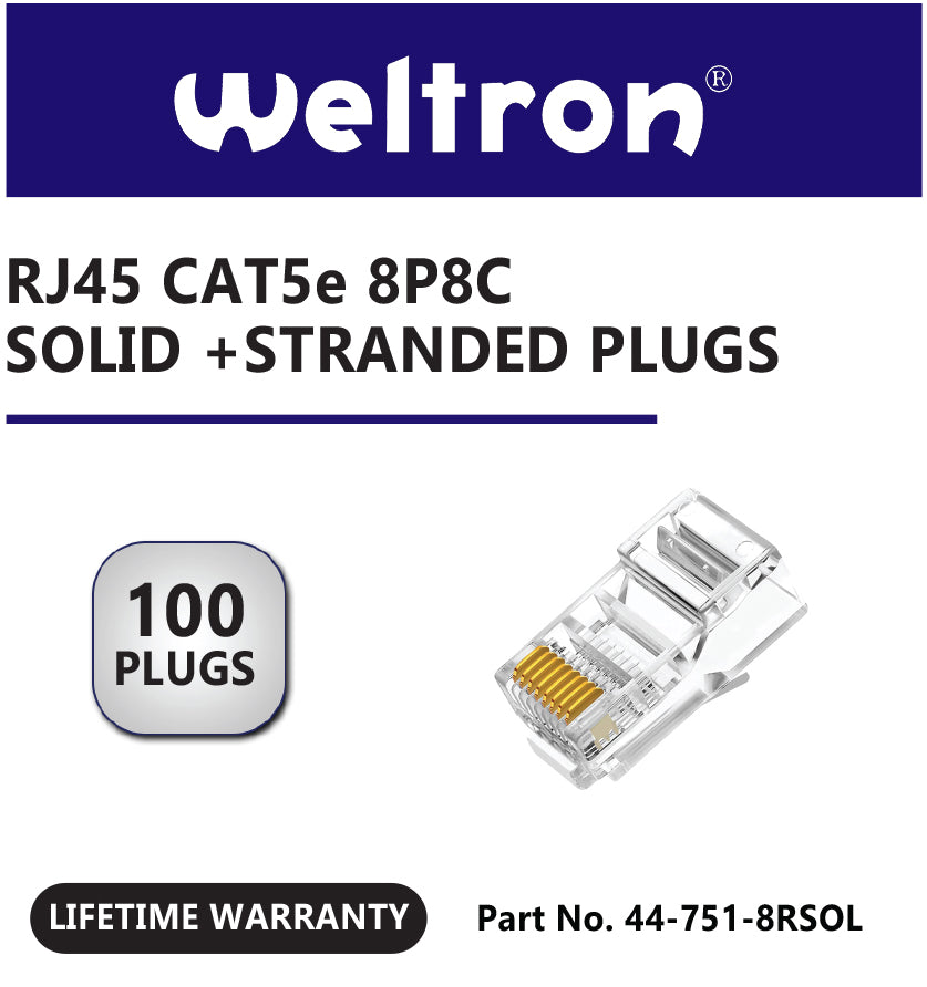 Category 5e RJ-45 for Round Solid Cable