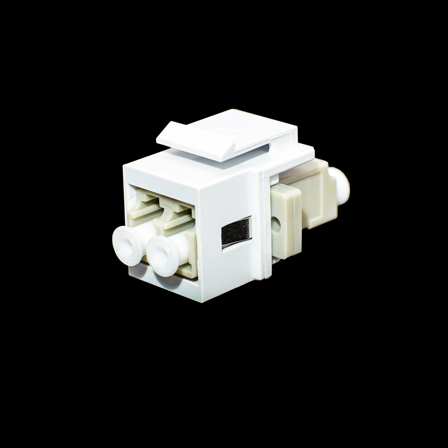 Duplex Multi-Mode LC/LC Keystone Fiber Coupler