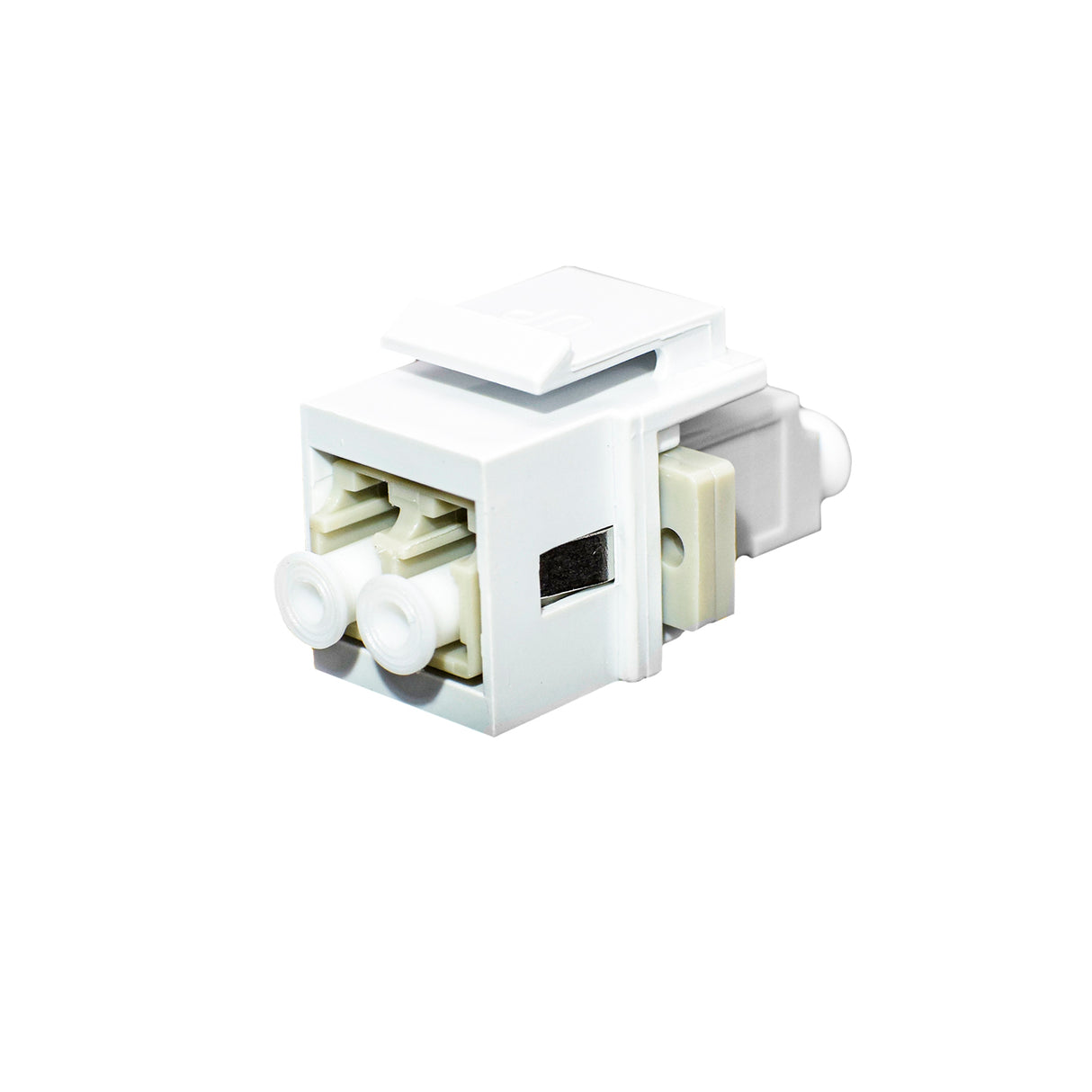 Duplex Multi-Mode LC/LC Keystone Fiber Coupler