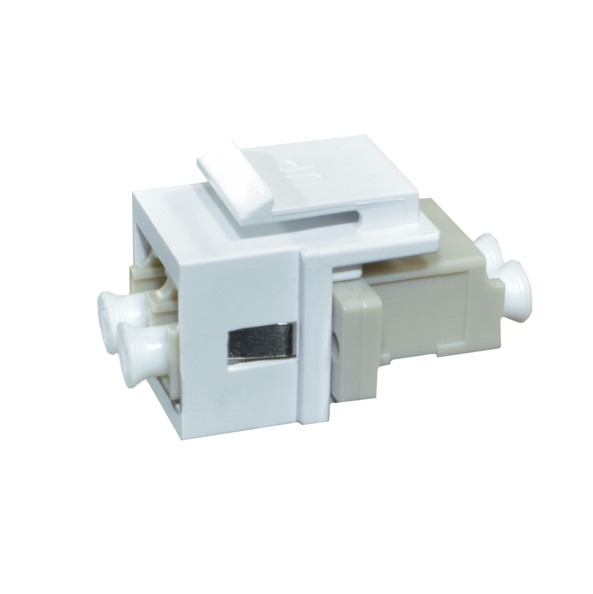 Duplex Multi-Mode LC/LC Keystone Fiber Coupler