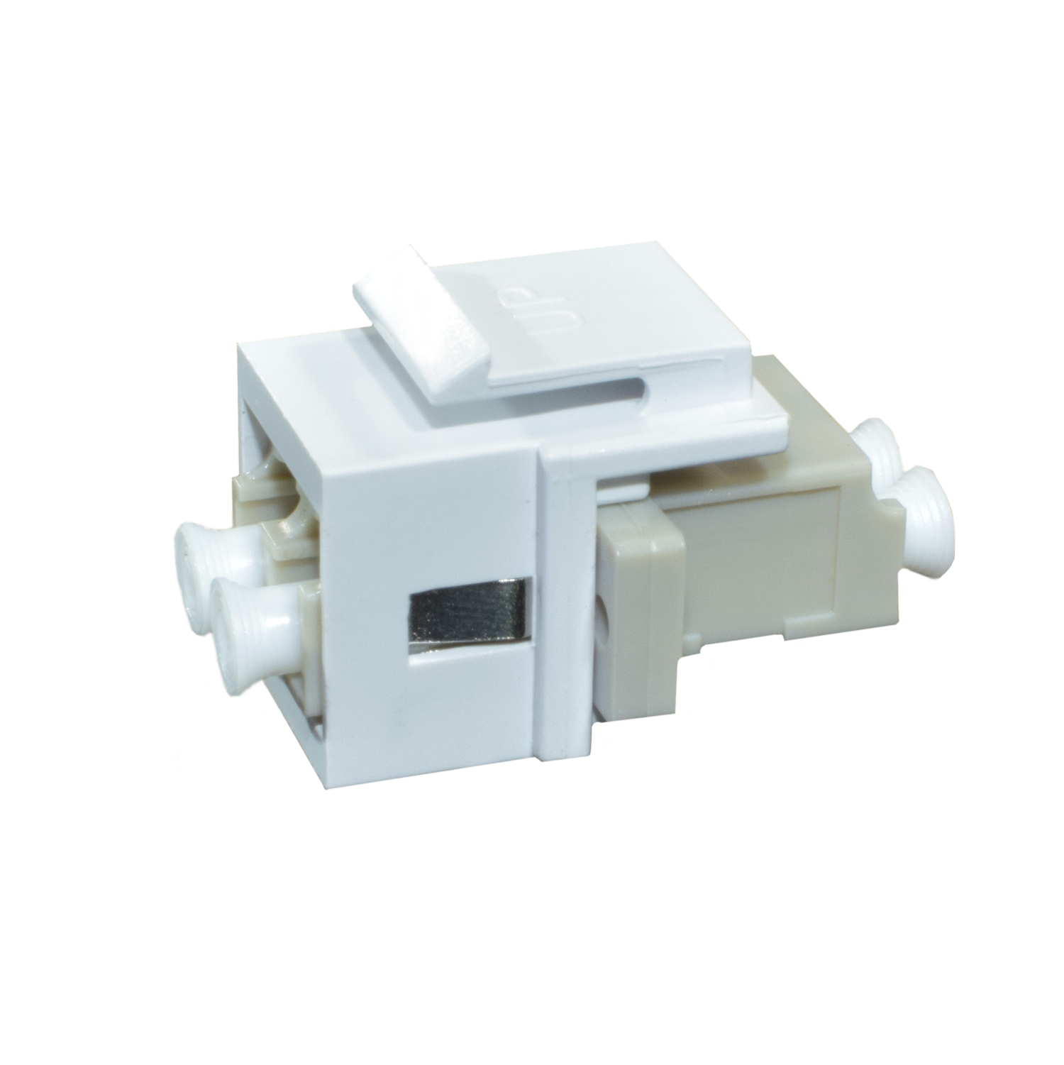 Duplex Multi-Mode LC/LC Keystone Fiber Coupler