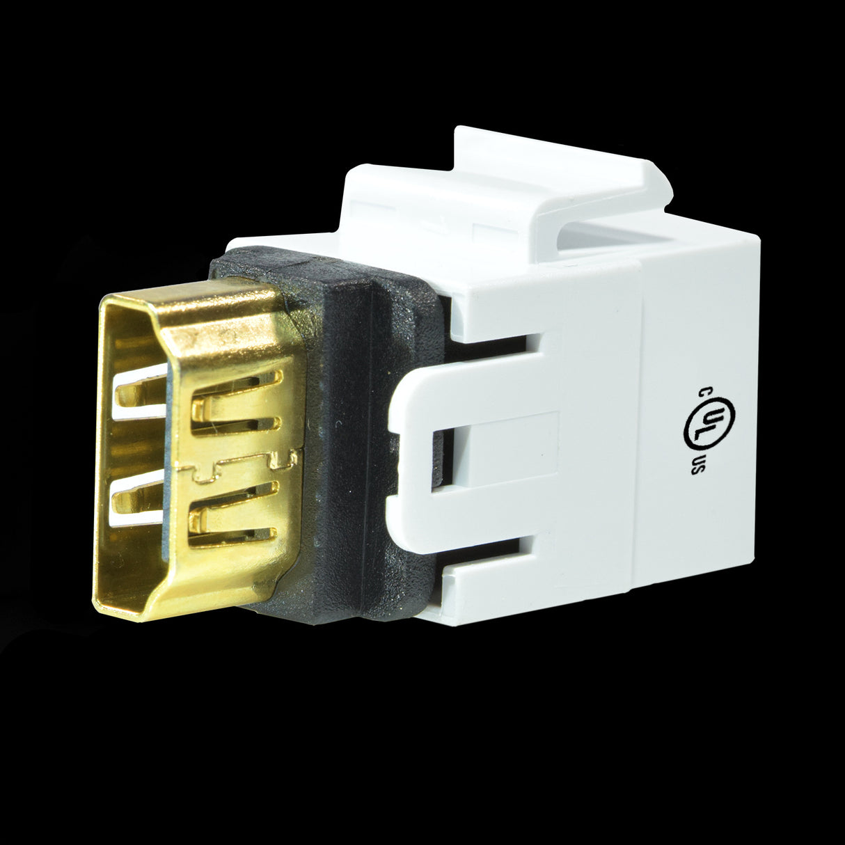 HDMI Female/Female Snap-In Keystone Insert; White