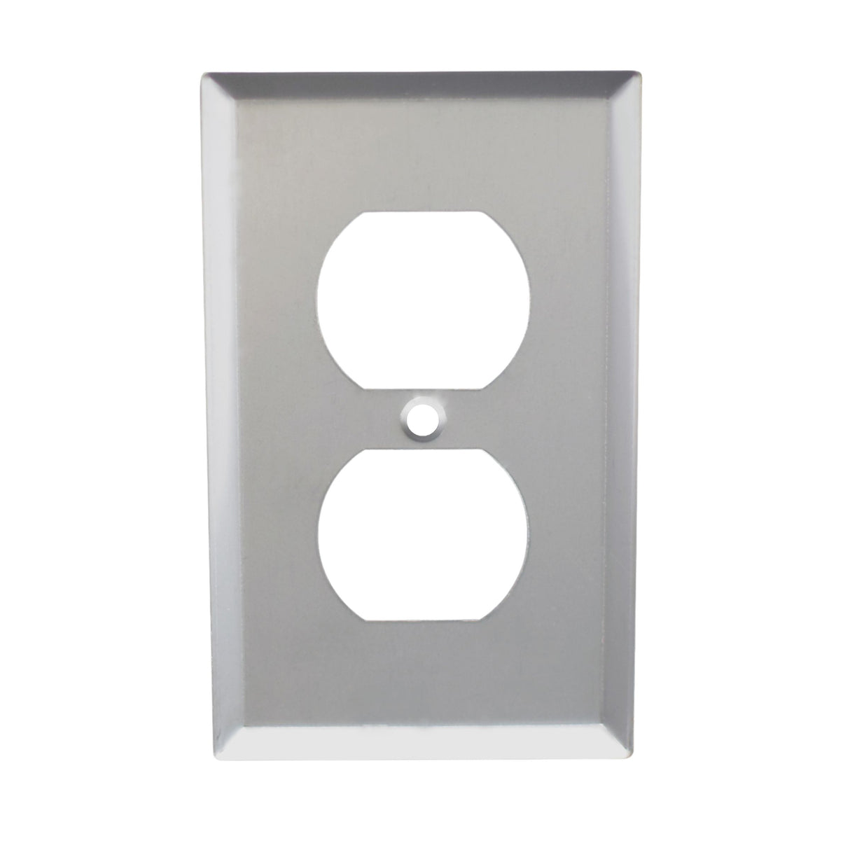 Stainless Steel Duplex Faceplate Single Gang