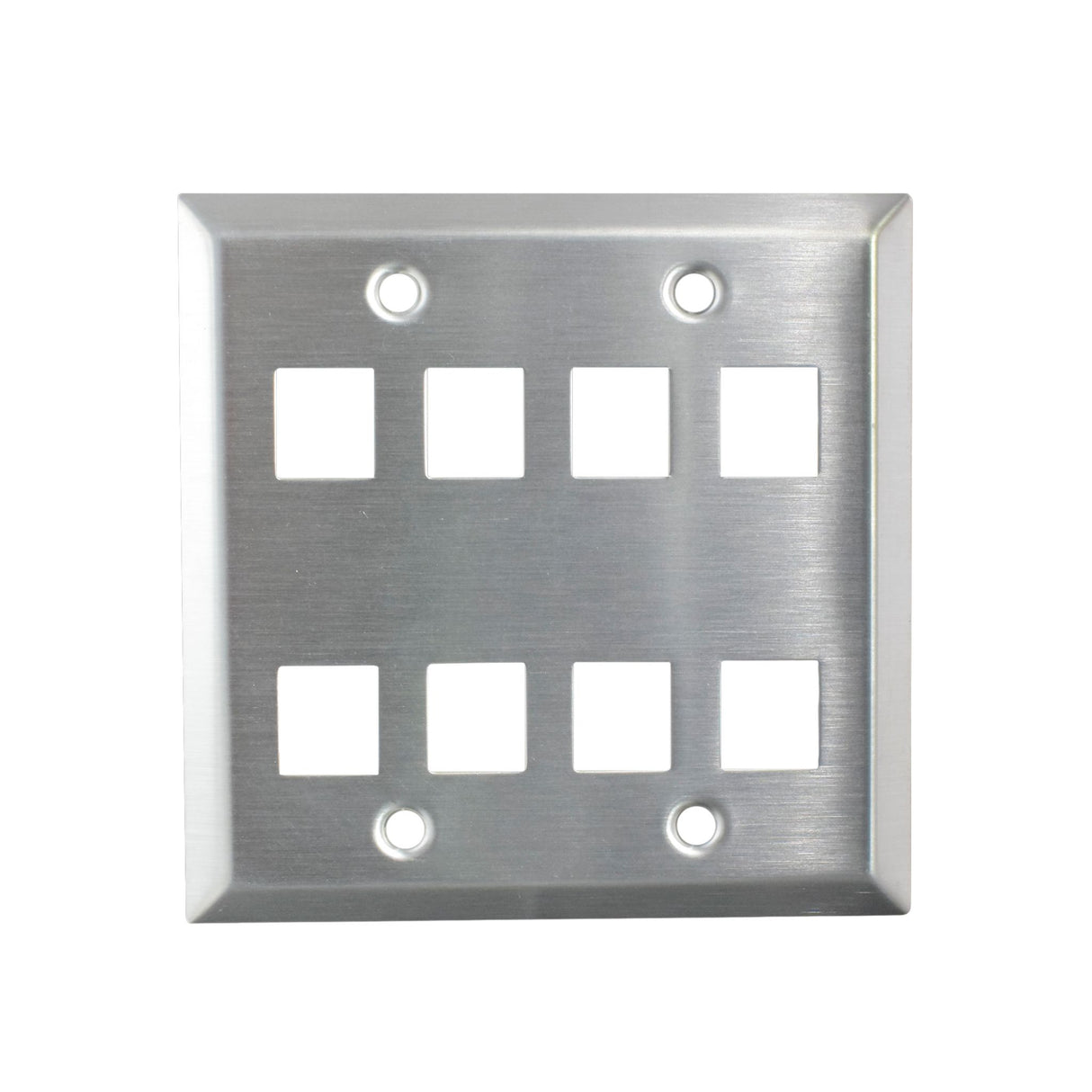 Stainless Steel Keystone Faceplates Double Gang