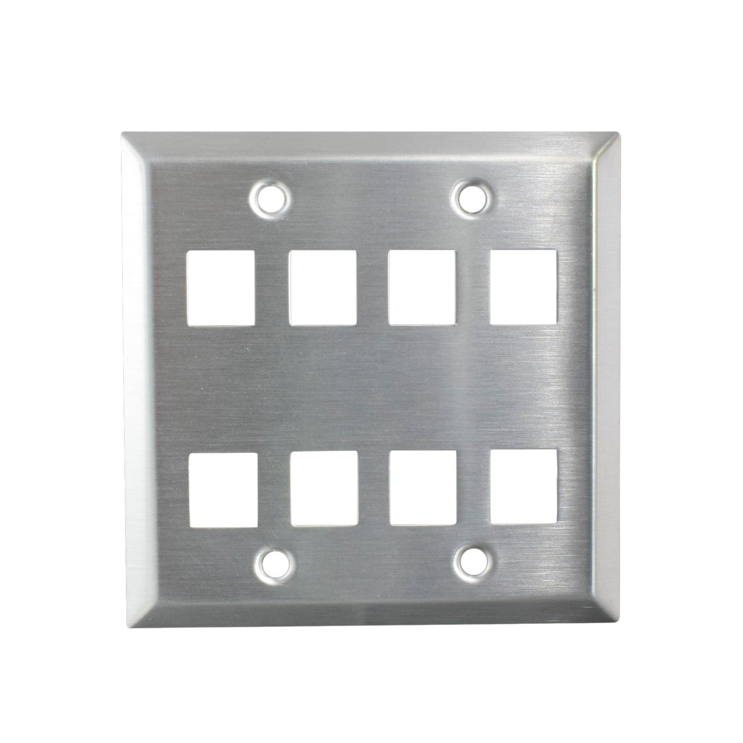Stainless Steel Keystone Faceplates Double Gang