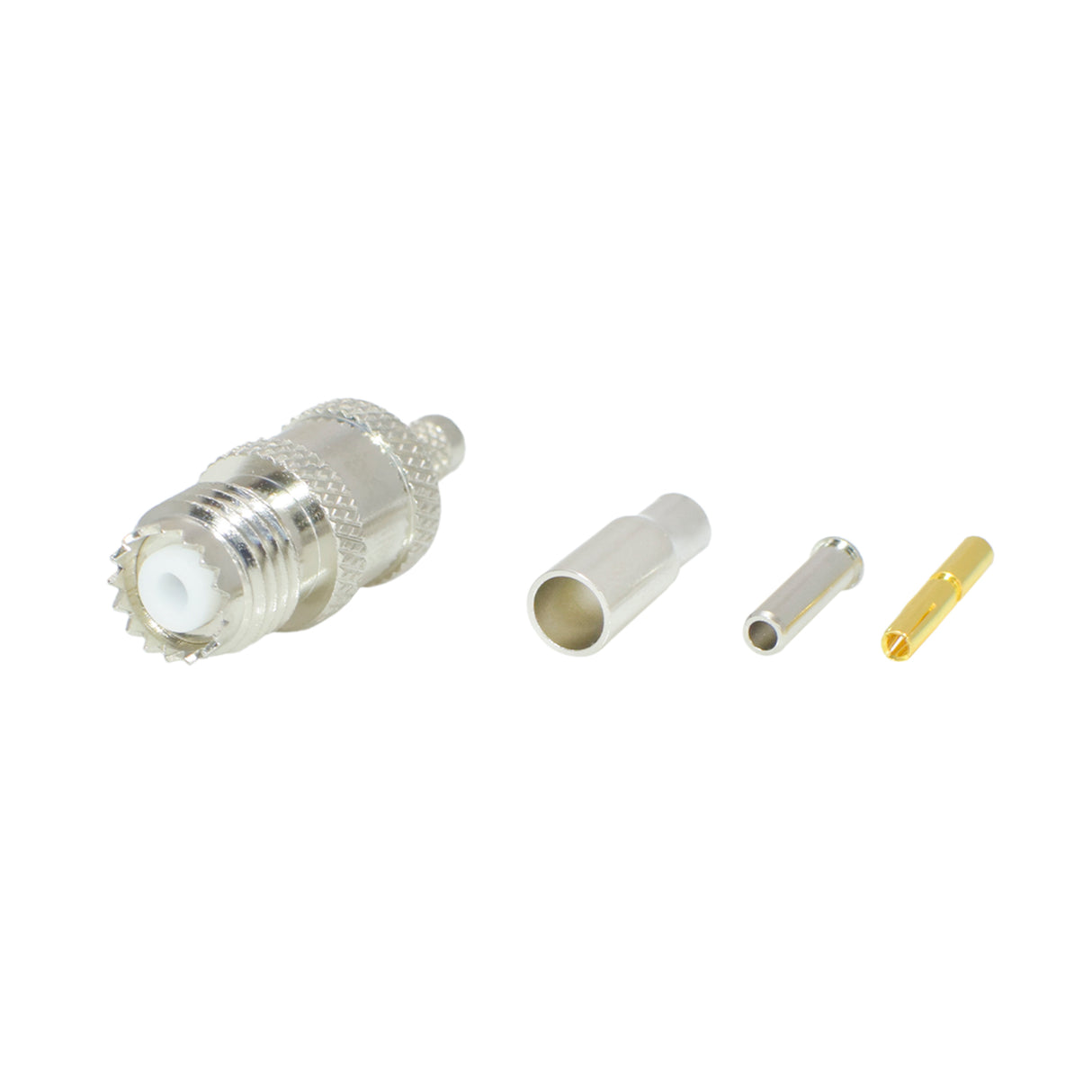 Mini UHF Female Jack Crimp Connector for RG-174
