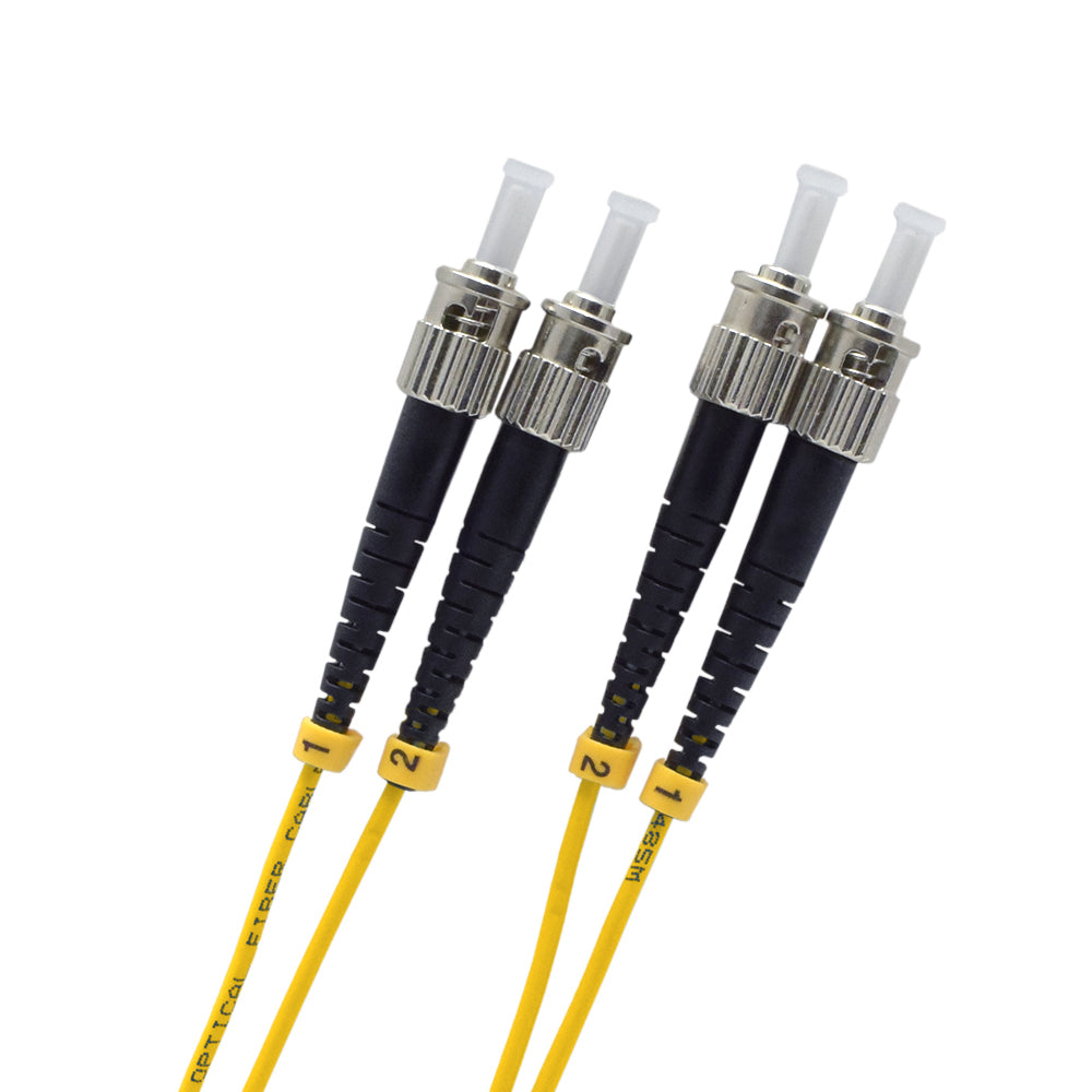 ST/ST Single Mode OS1 9/125 Micron Fiber Patch Cables