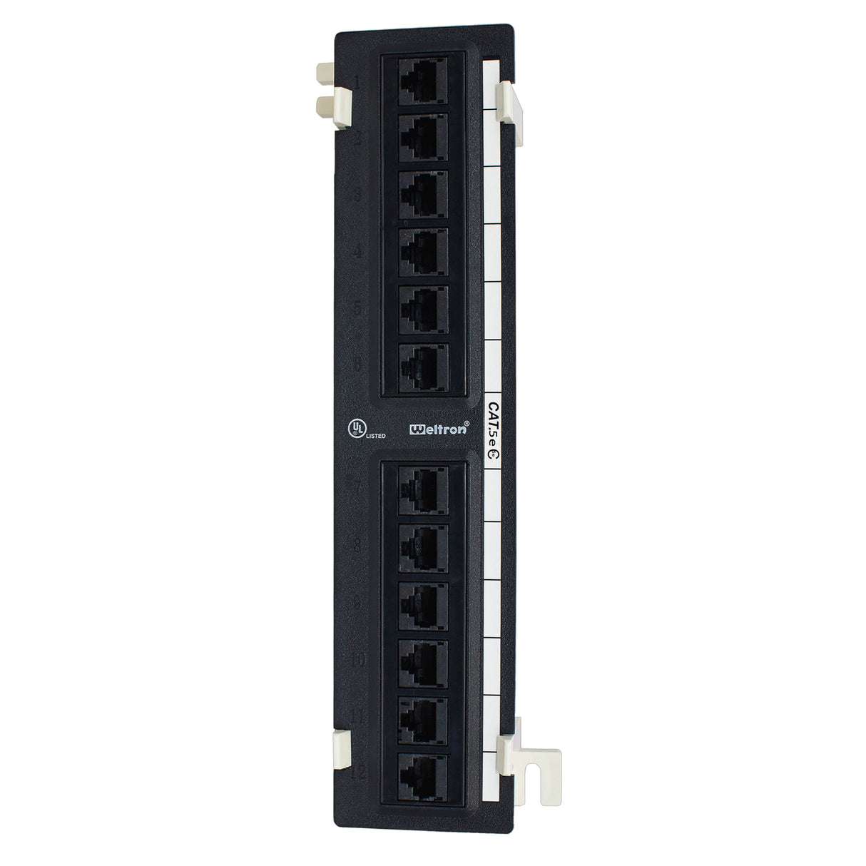Category 5e 12 Port, 568 A/B Vertical Patch Panel