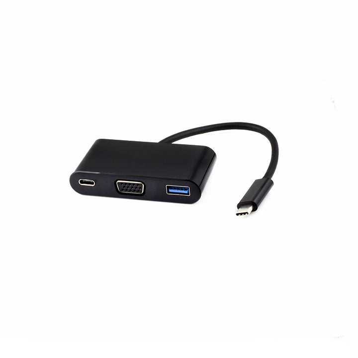 USB-C to VGA, USB-A, USB-C