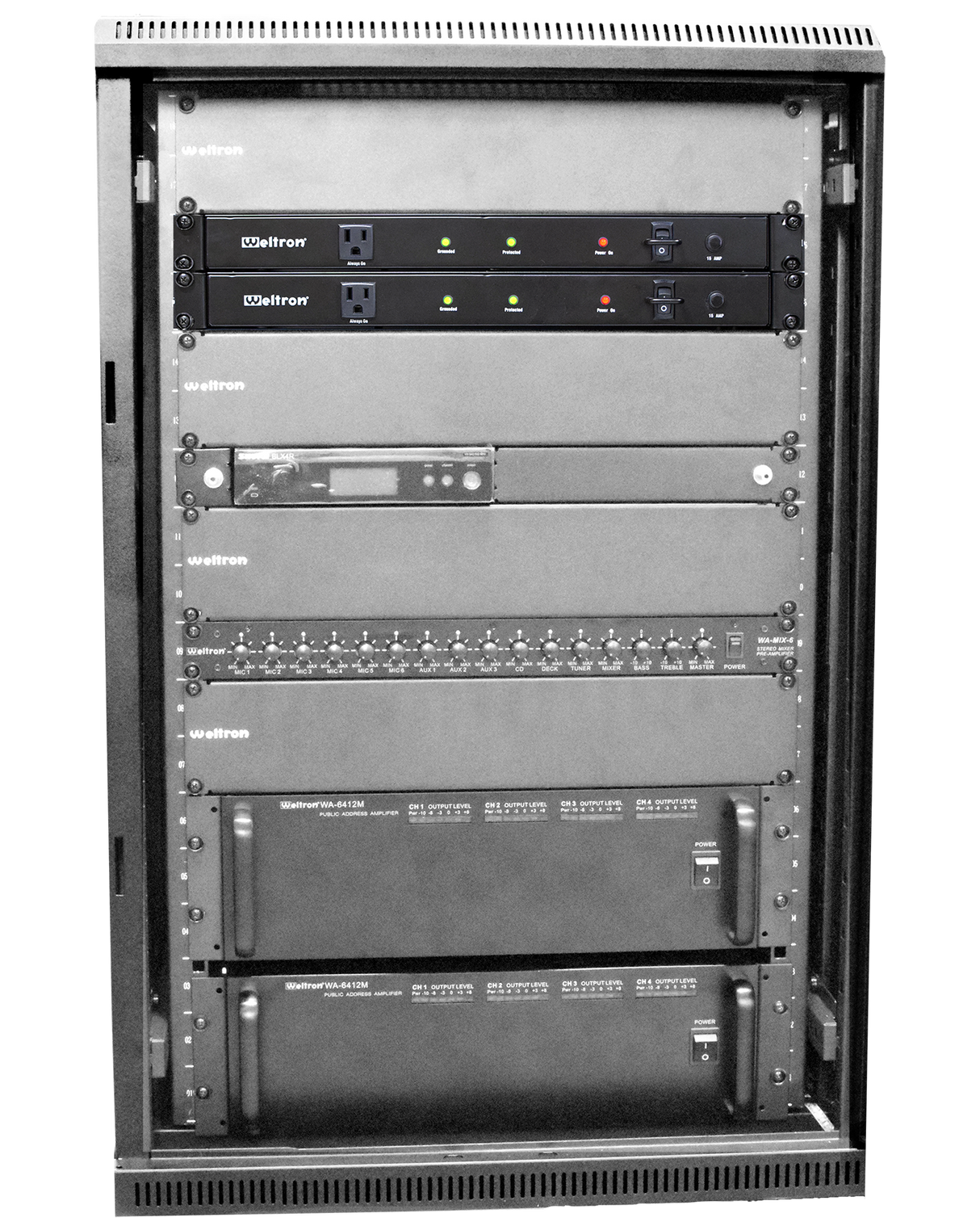 9 Outlet Rack Mountable Surge Protector with 15ft Cord Power Strip