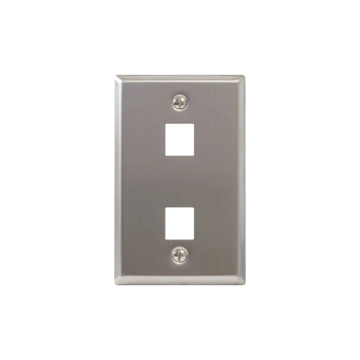 Stainless Steel Keystone Faceplates Single Gang