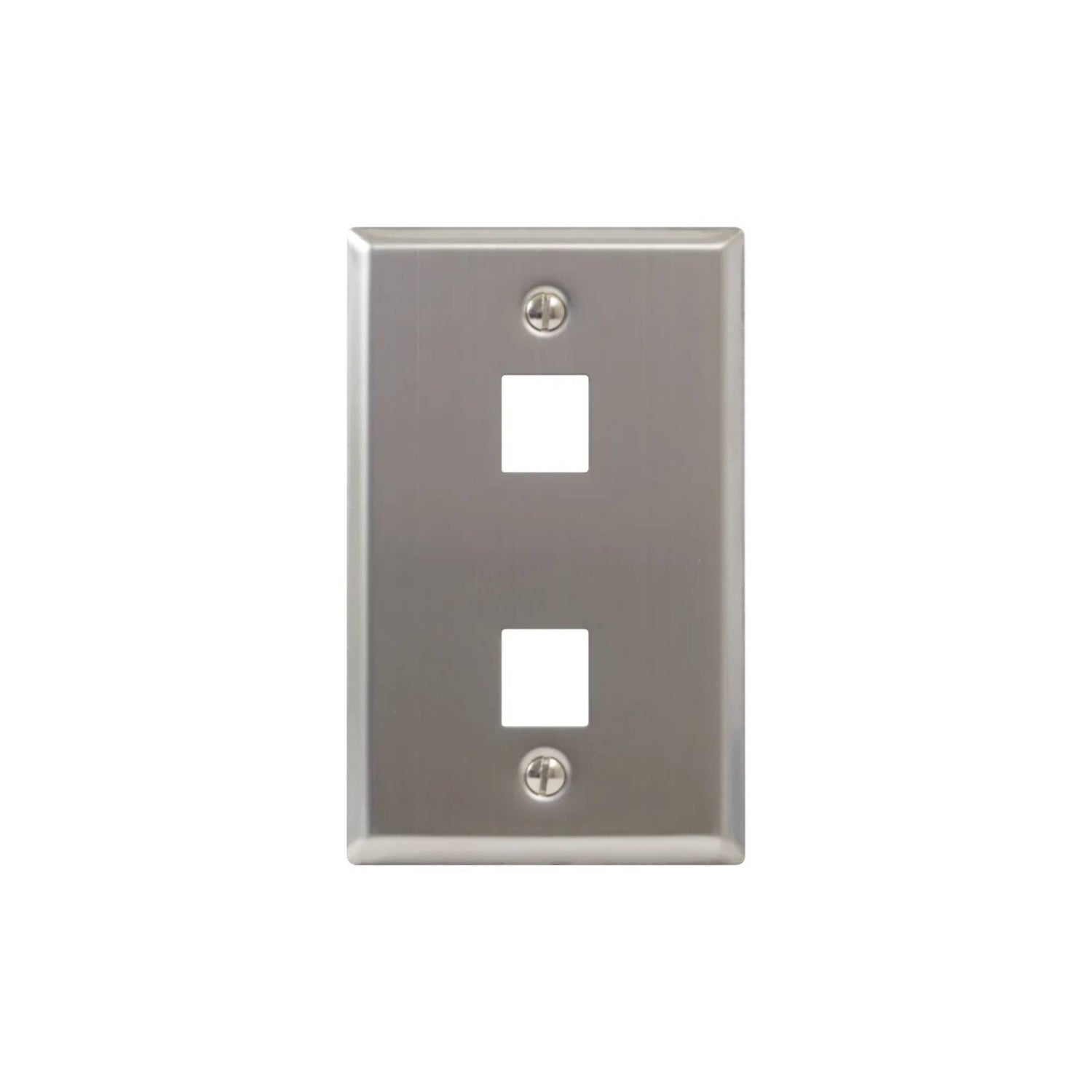 Stainless Steel Keystone Faceplates Single Gang