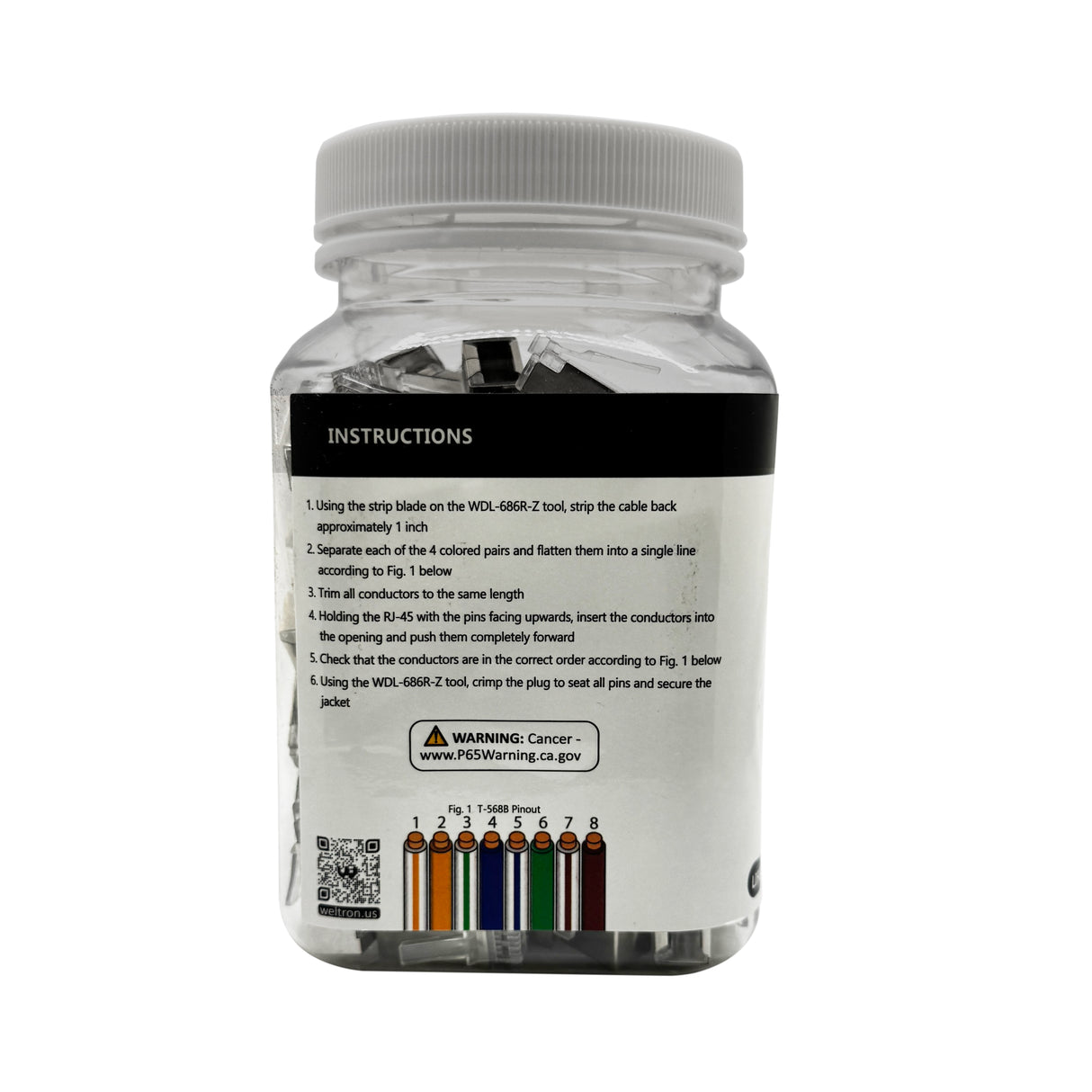 Category 6 RJ45 Shielded Pass Through Modular Plugs