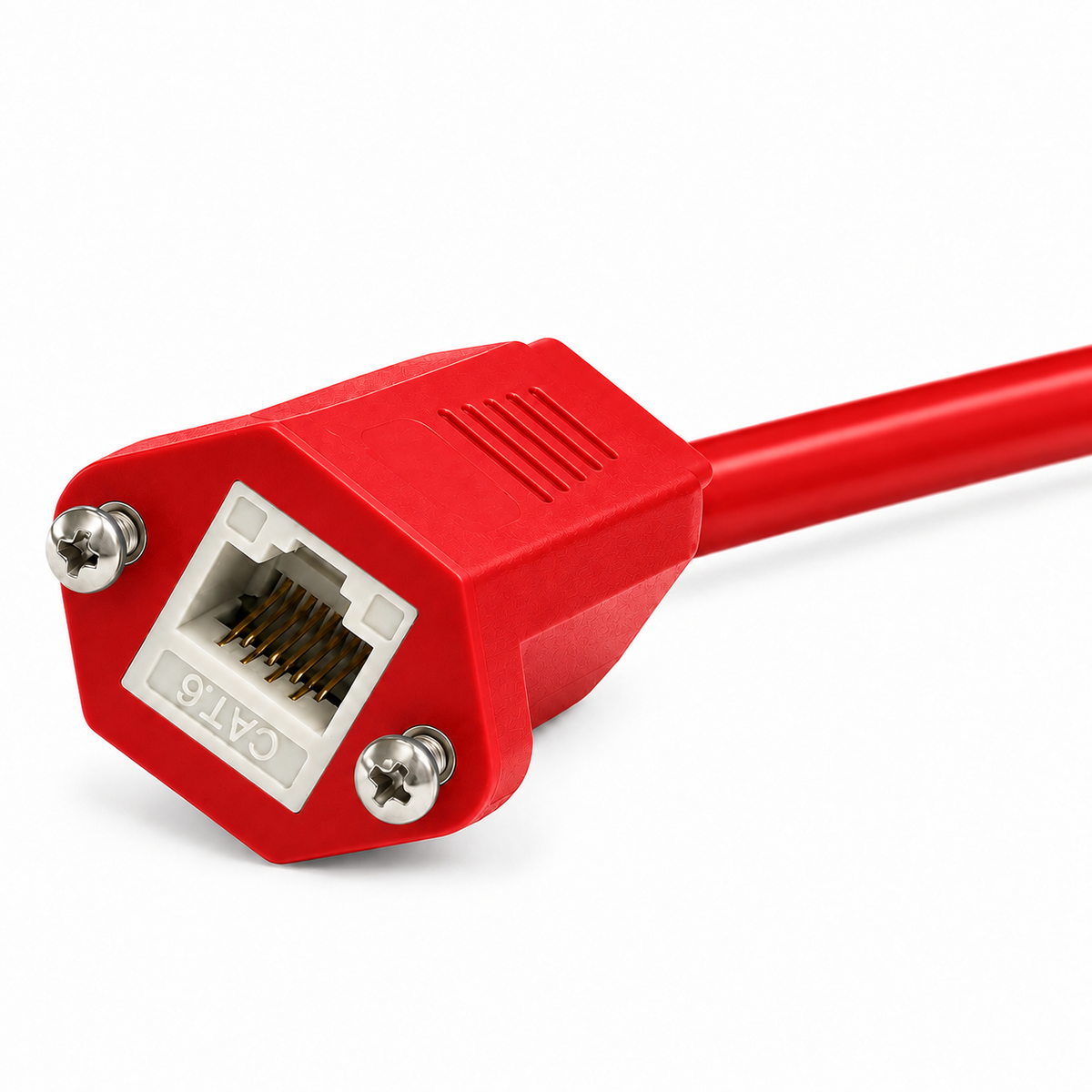 Weltron Panel-Mount Cat6 Ethernet Cable