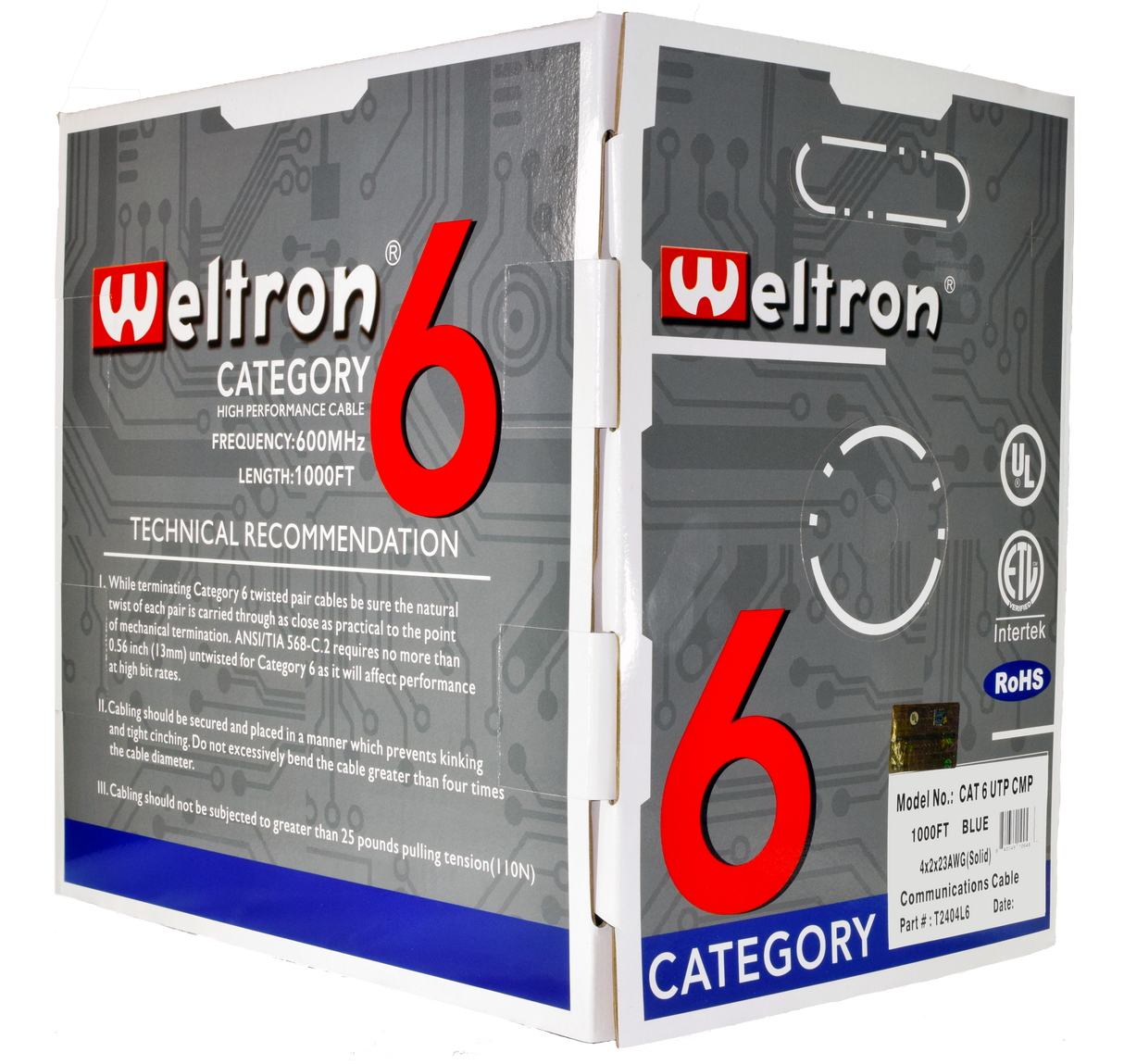 Category 6 U/UTP Solid CMR