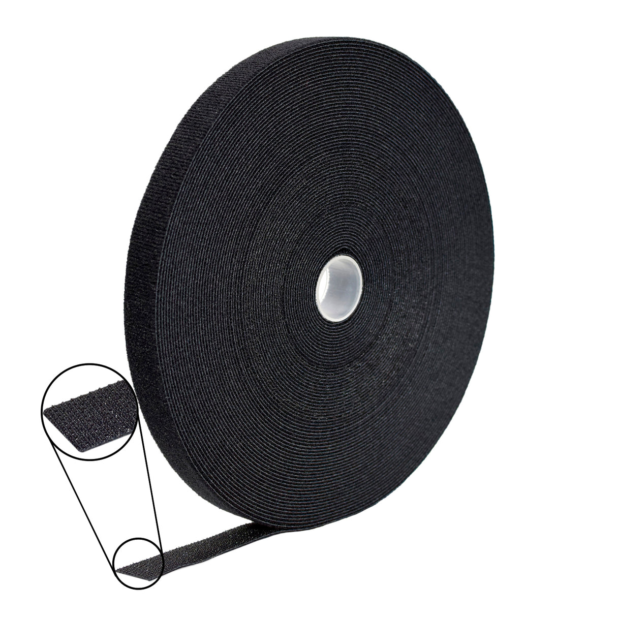 Hook & Loop 0.75IN W X 75FT Black Roll