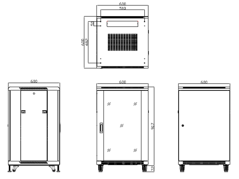 18 RU Free-Standing Cabinet